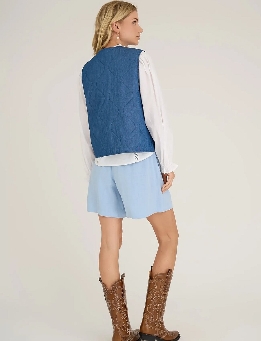 A-View - Kamma waistcoat - quilted vests - denim blue - 3