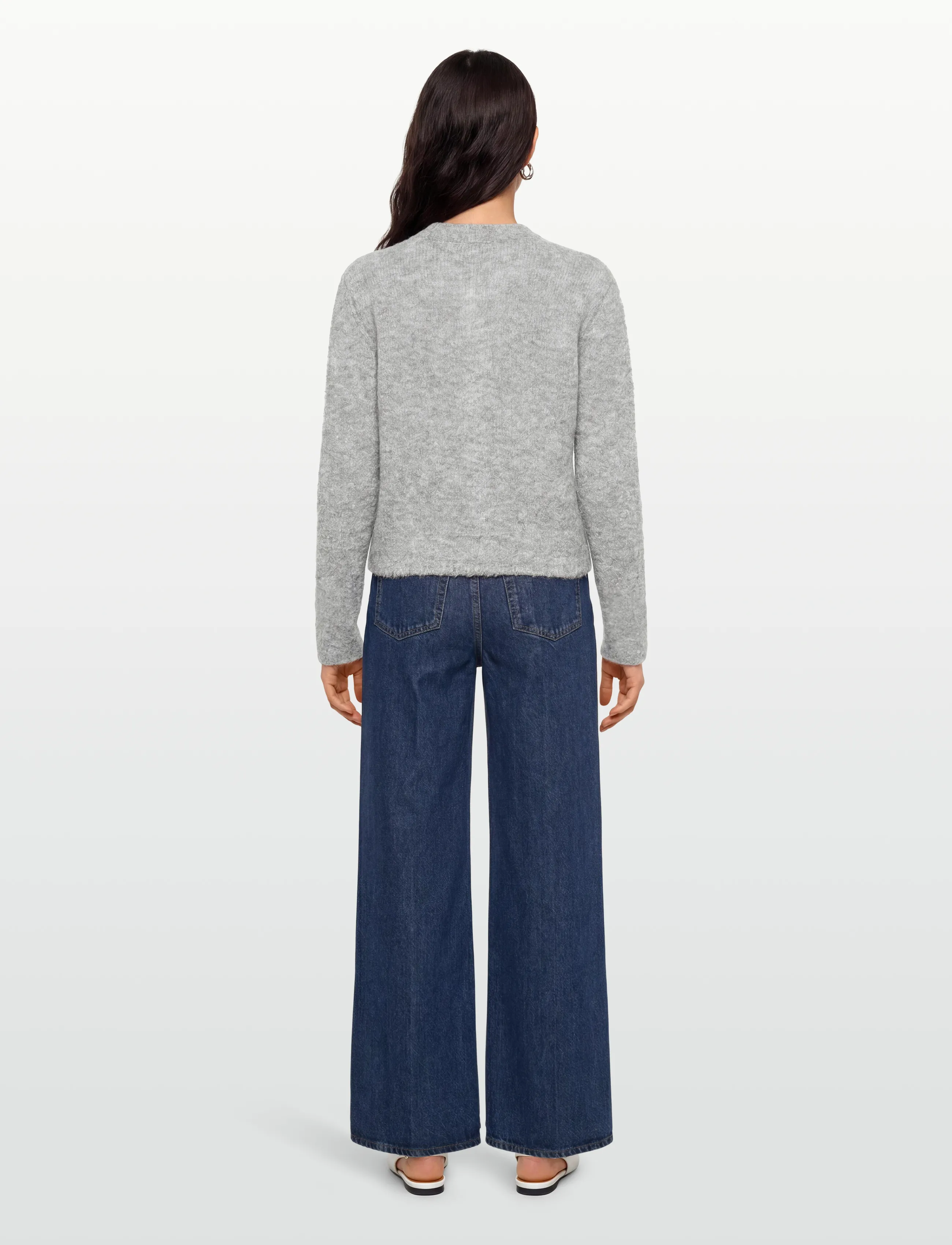 A-View - Audrey new knit cardigan - cardigans - medium grey melange - 4
