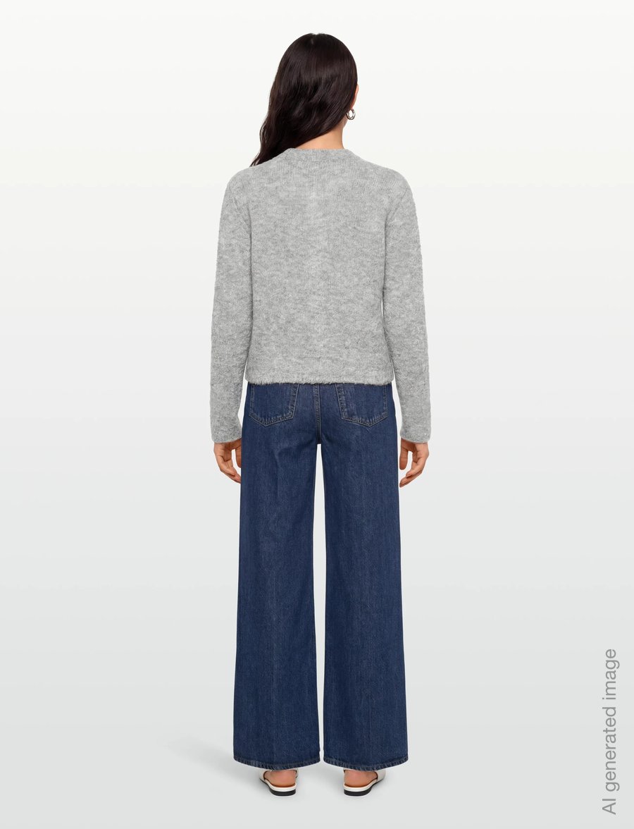 A-View - Audrey new knit cardigan - strickjacken - medium grey melange - 4