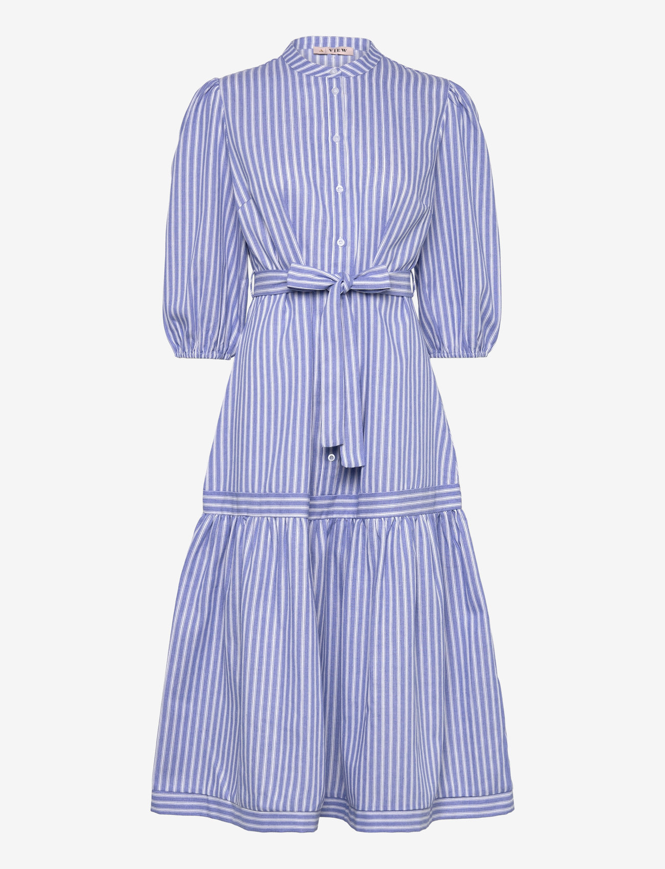 A-View - Katty dress - midiklänningar - blue/white stribe - 0