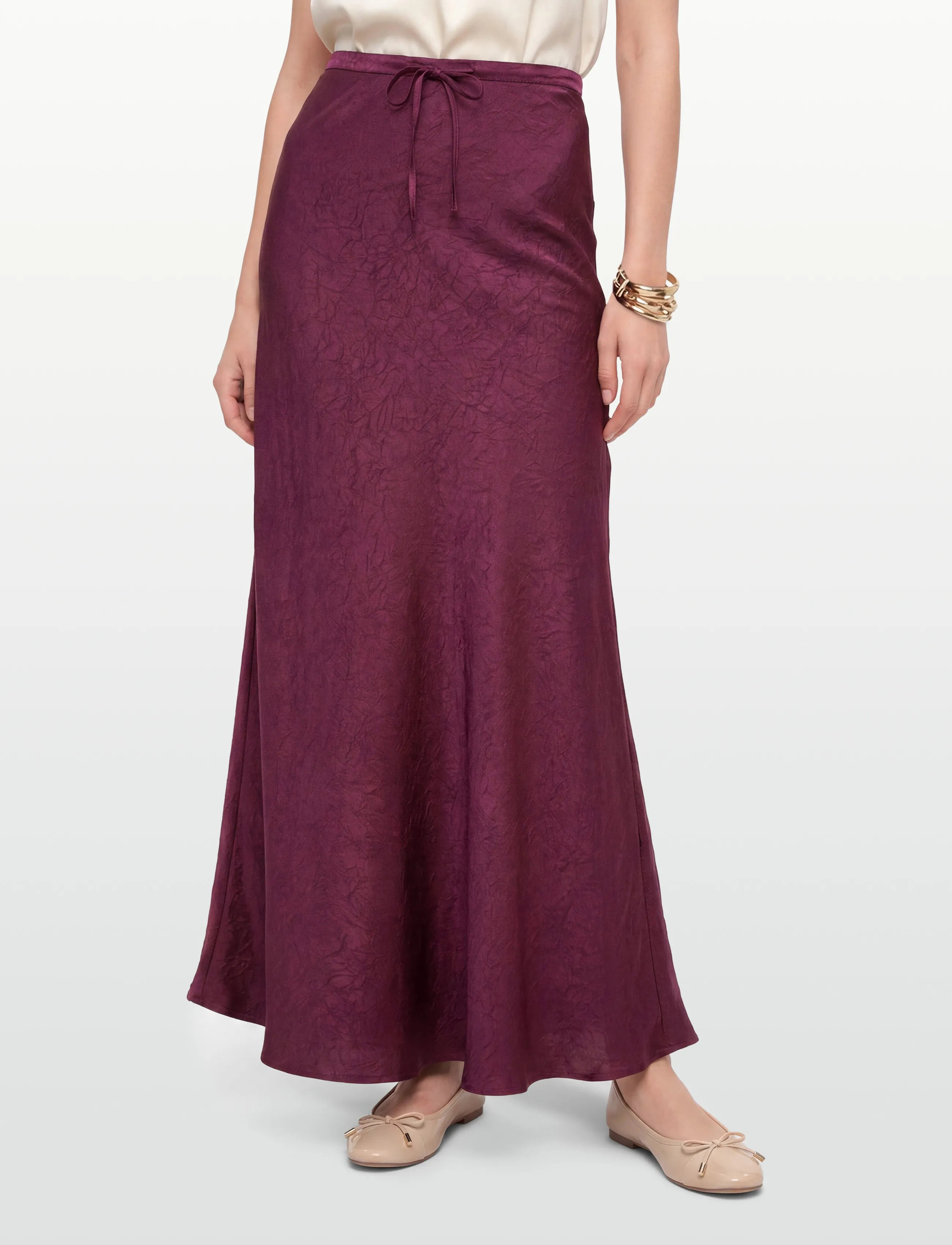 A-View - Emily skirt - satiinist seelikud - bordeaux - 3
