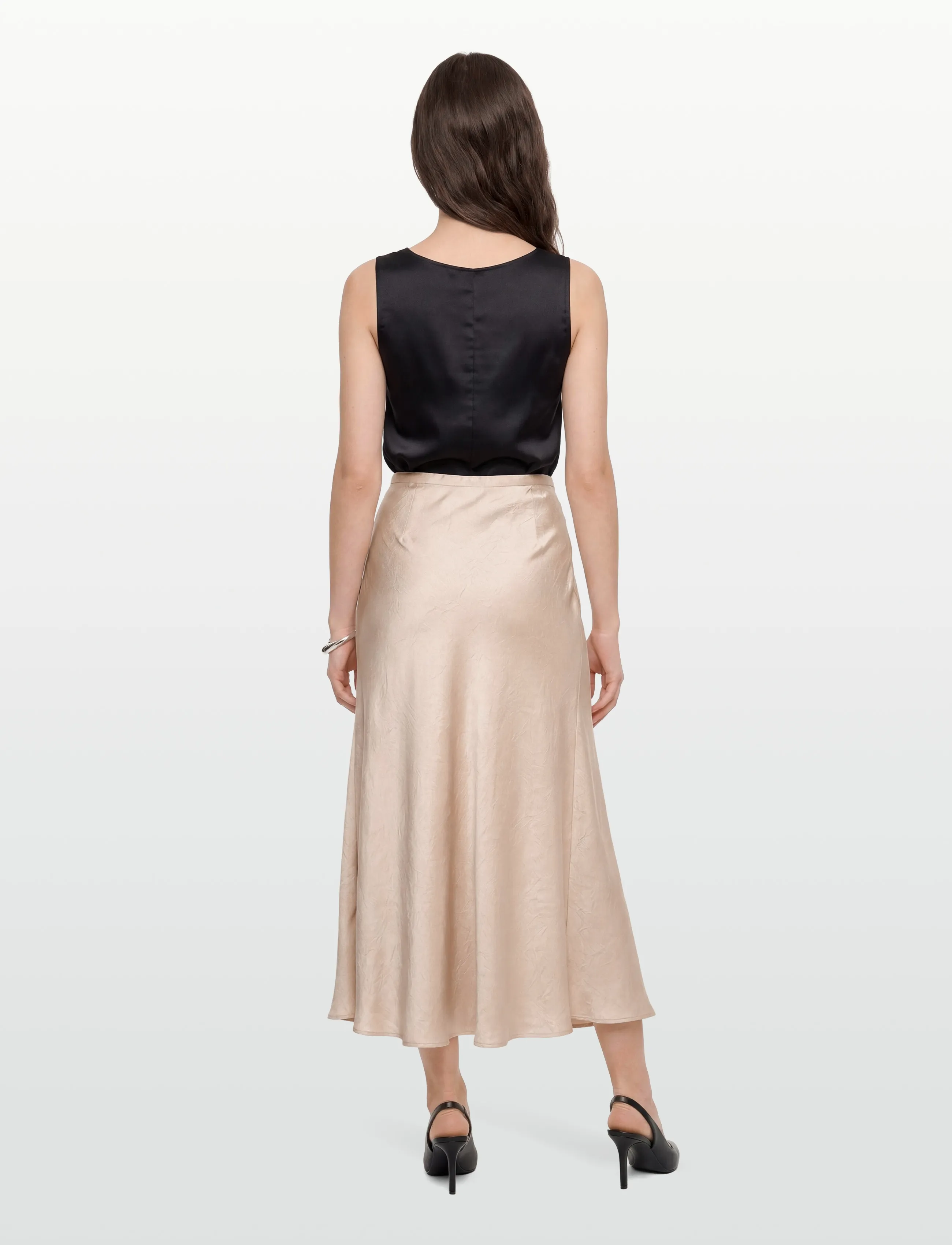 A-View - Emily skirt - satinkjolar - champagne - 4