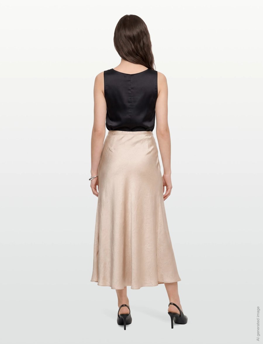 A-View - Emily skirt - satinröcke - champagne - 4