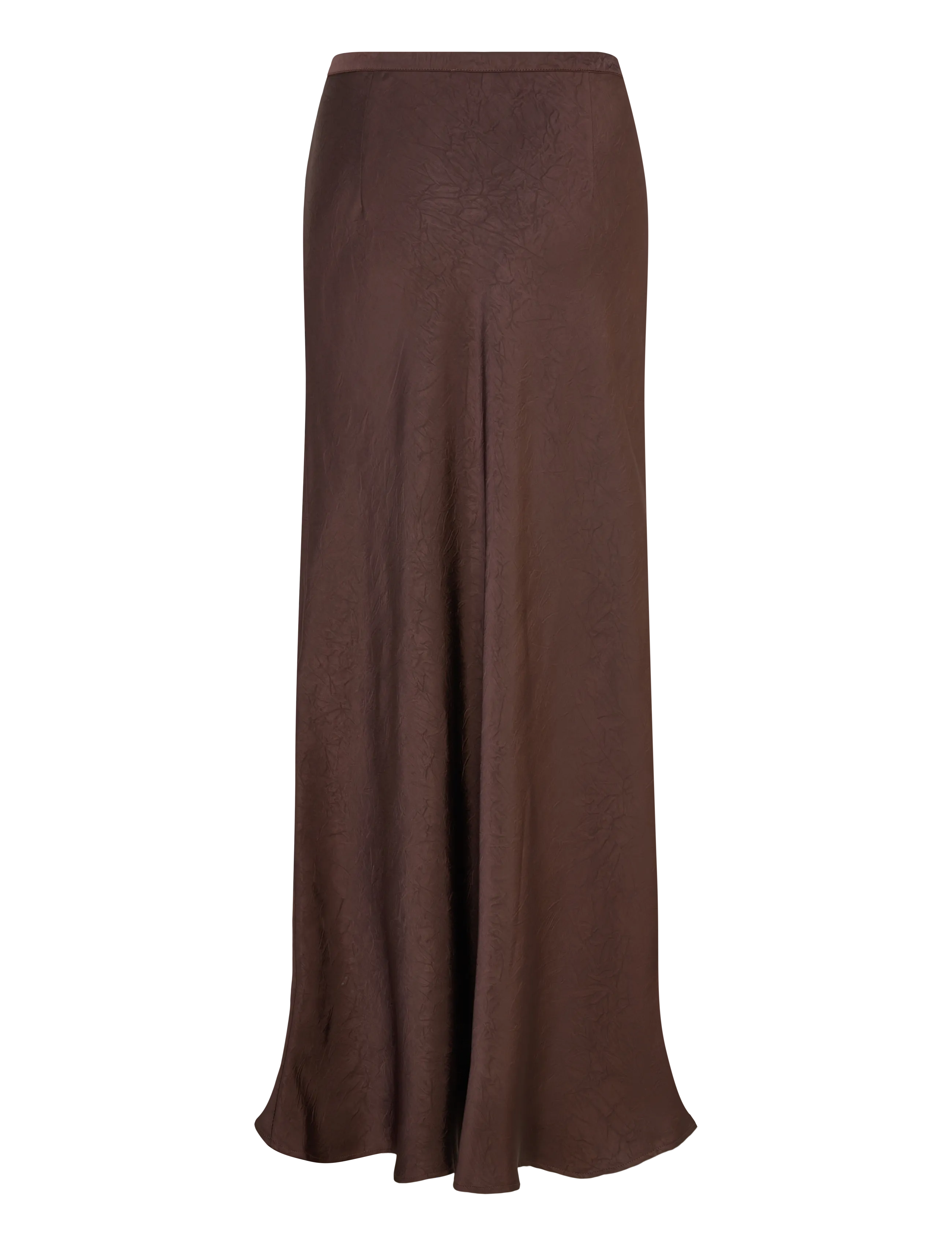 A-View - Emily skirt - satinkjolar - dark brown - 1