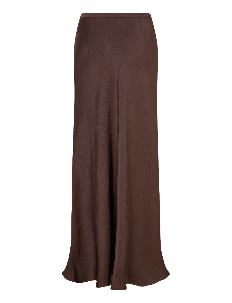A-View - Emily skirt - satinröcke - dark brown - 1