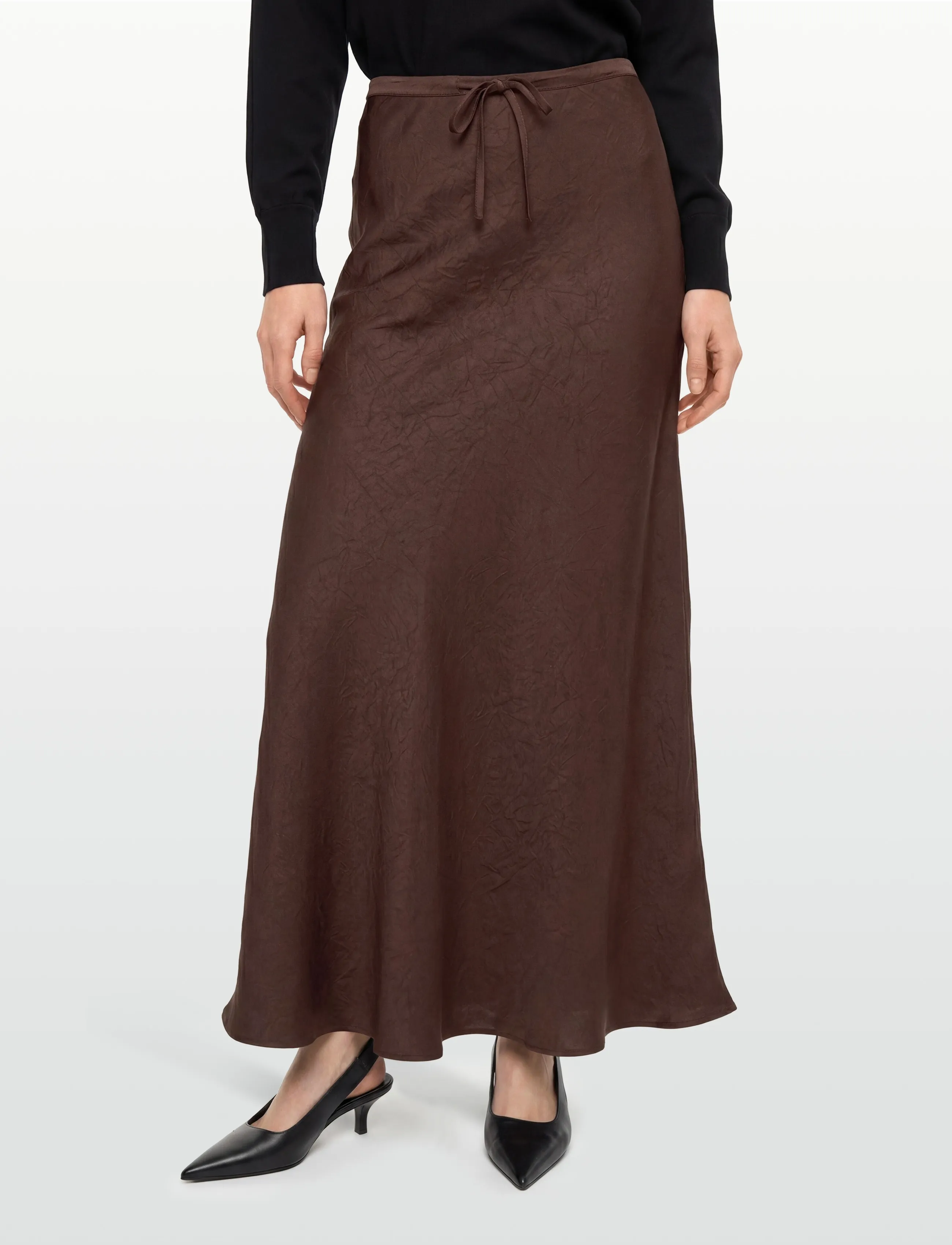 A-View - Emily skirt - satinröcke - dark brown - 3