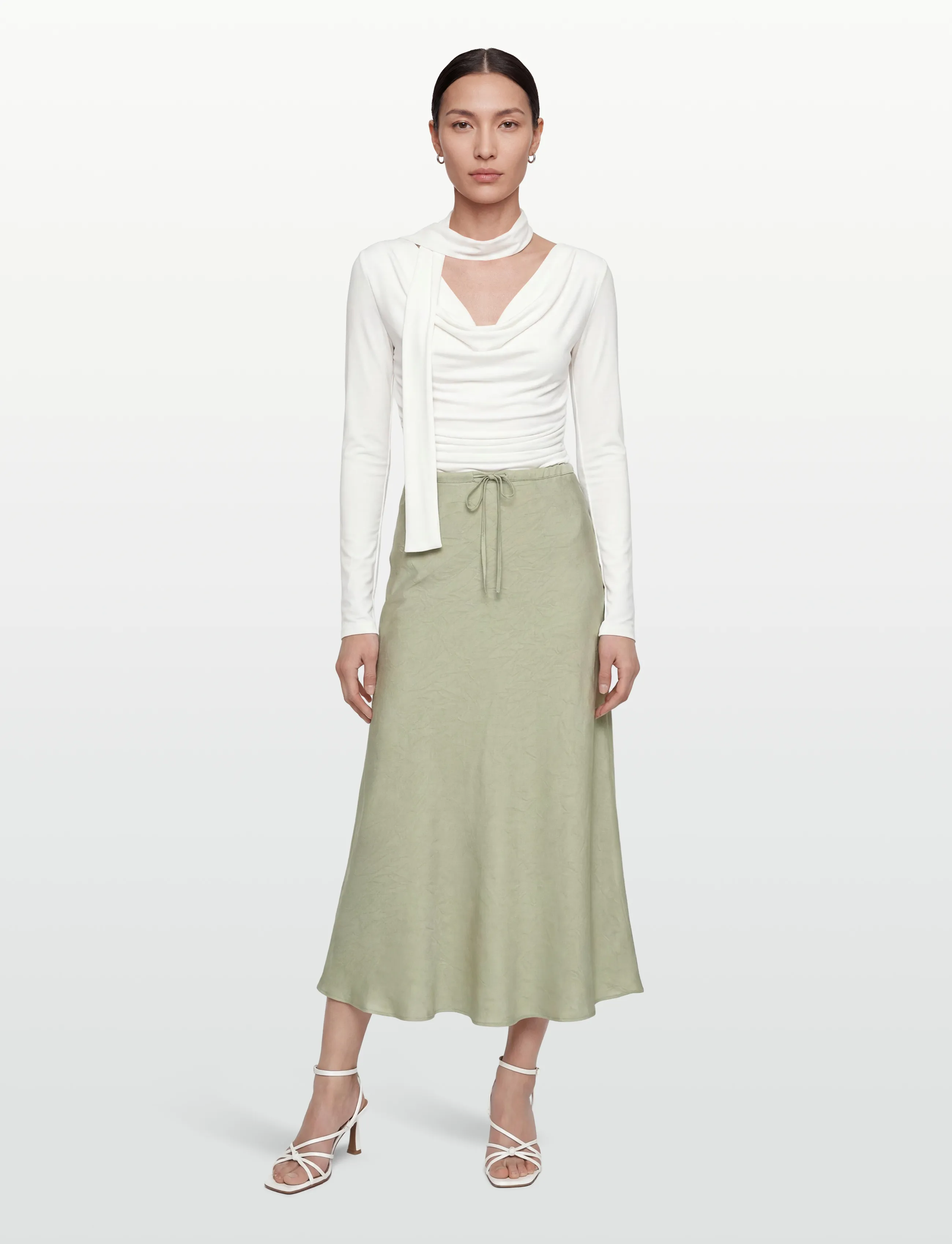 A-View Emily skirt - Maxi Röcke - DUSTY GREEN / green