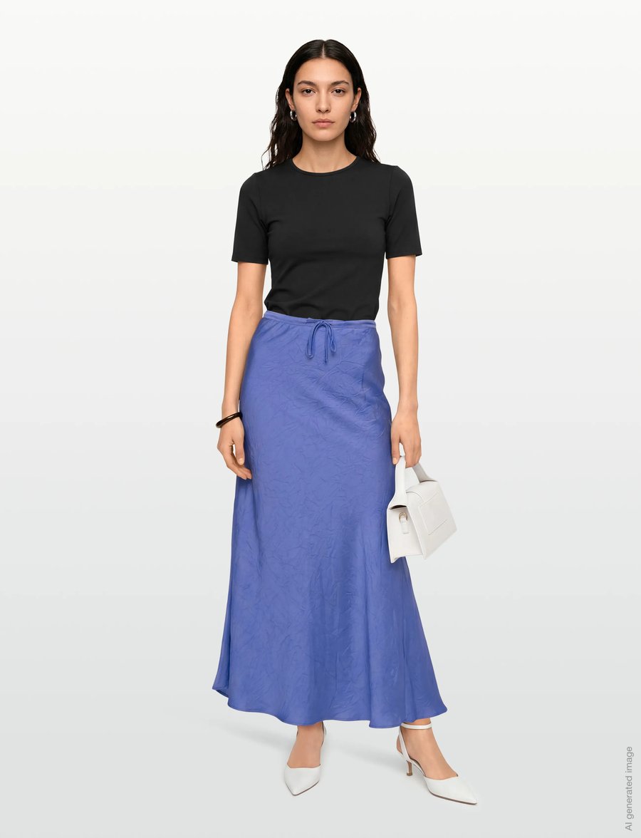 A-View - Emily skirt - satinröcke - medium blue - 0