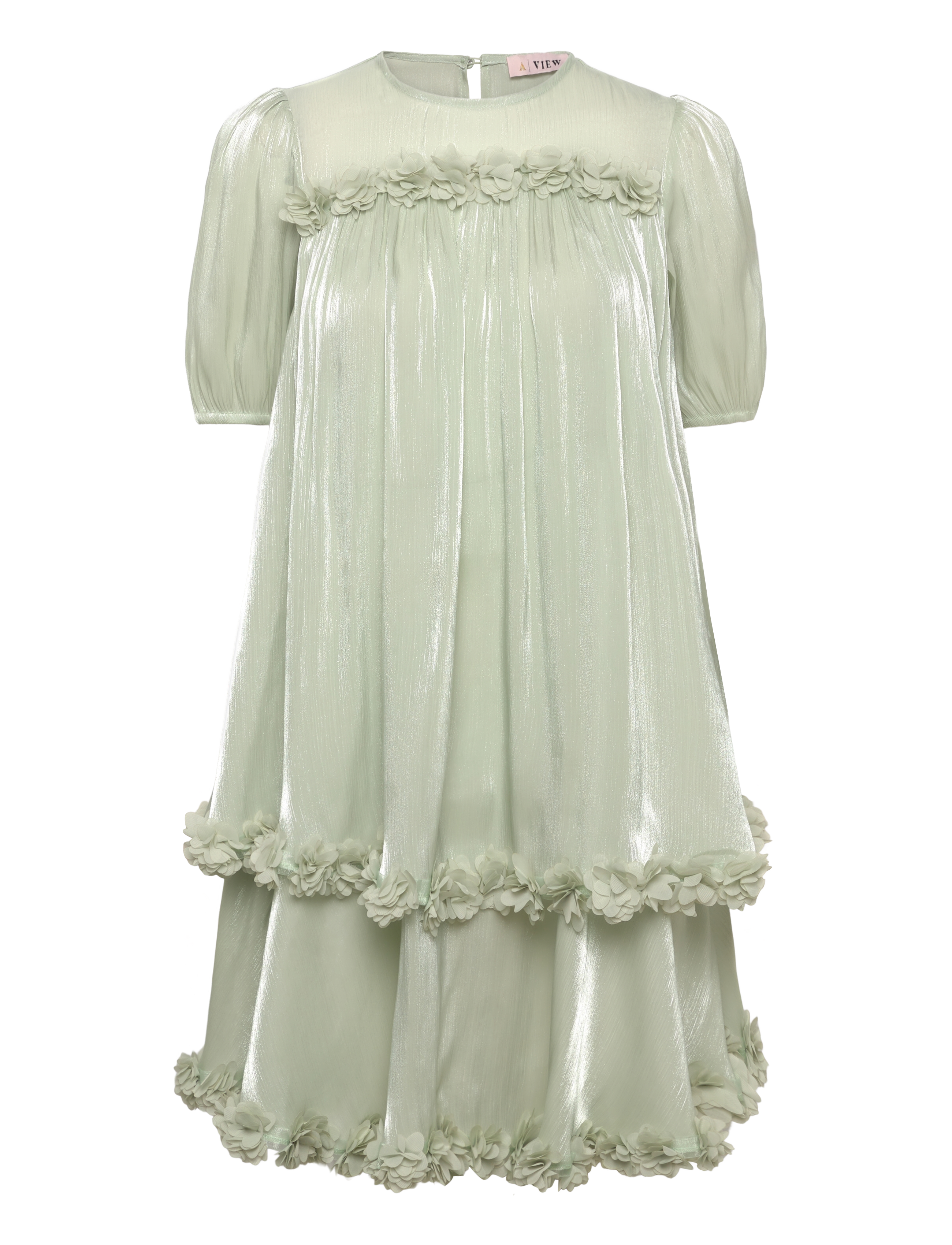 A-View Daisi dress - Klänningar - DUSTY MINT / white