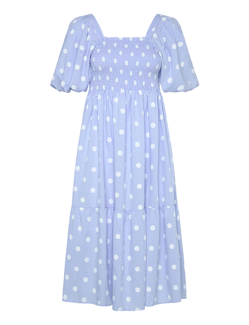 A-View - Cheri dot dress - midi kjoler - blue/white - 0