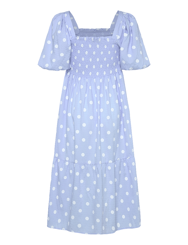 A-View - Cheri dot dress - midi kjoler - blue/white - 1