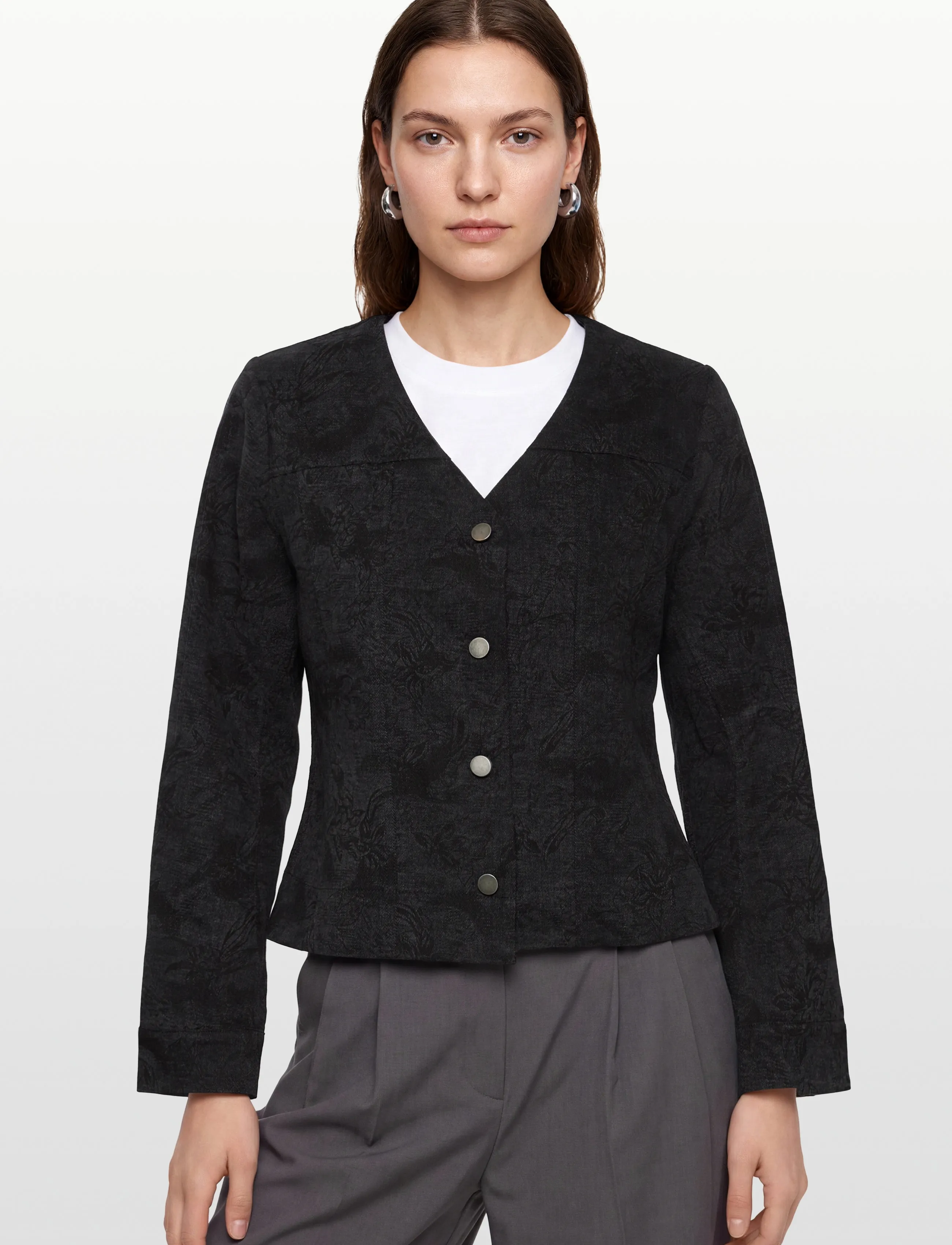 A-View - Amelia jacket - enkeltradede blazere - 999 black - 3