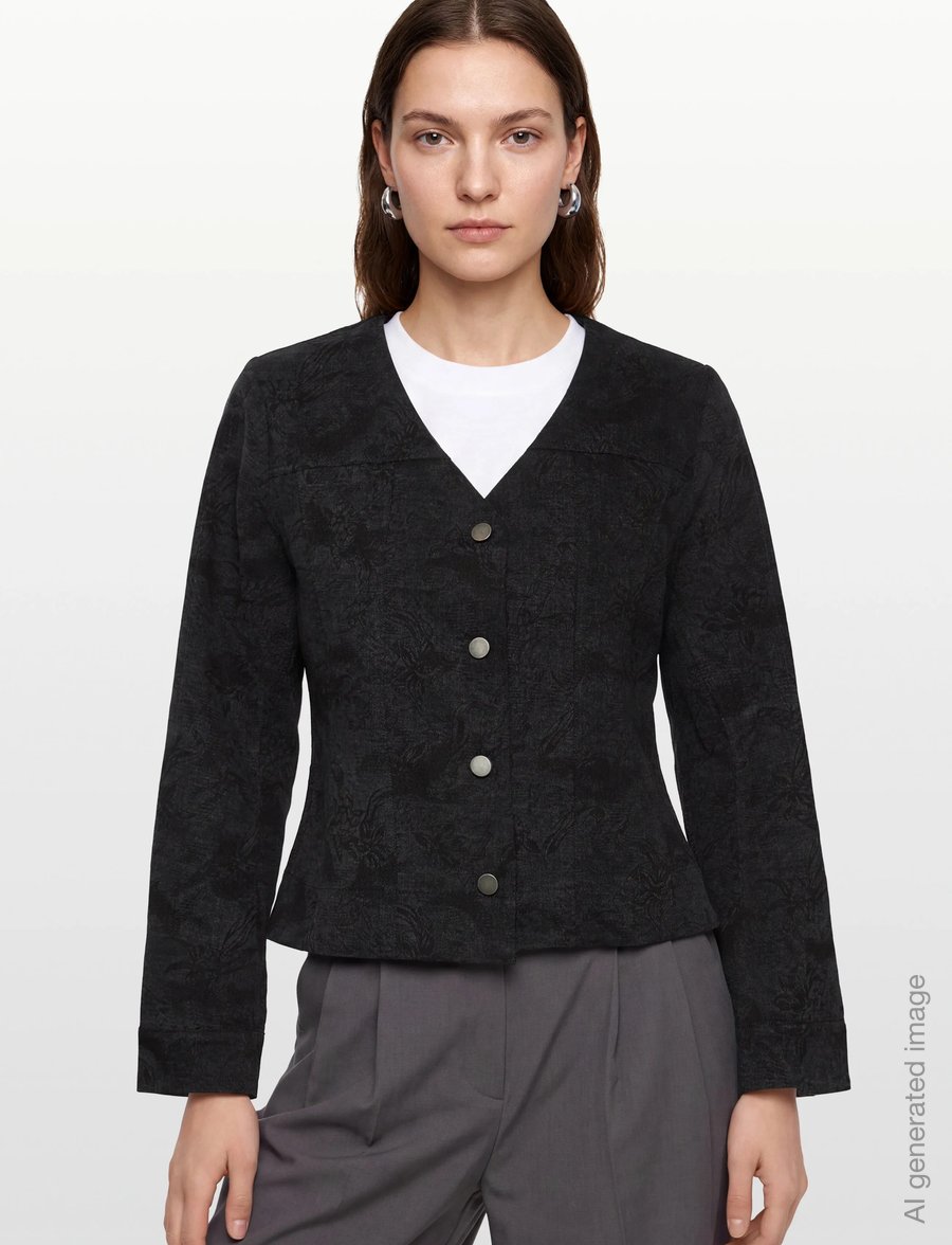 A-View - Amelia jacket - single breasted blazers - 999 black - 3