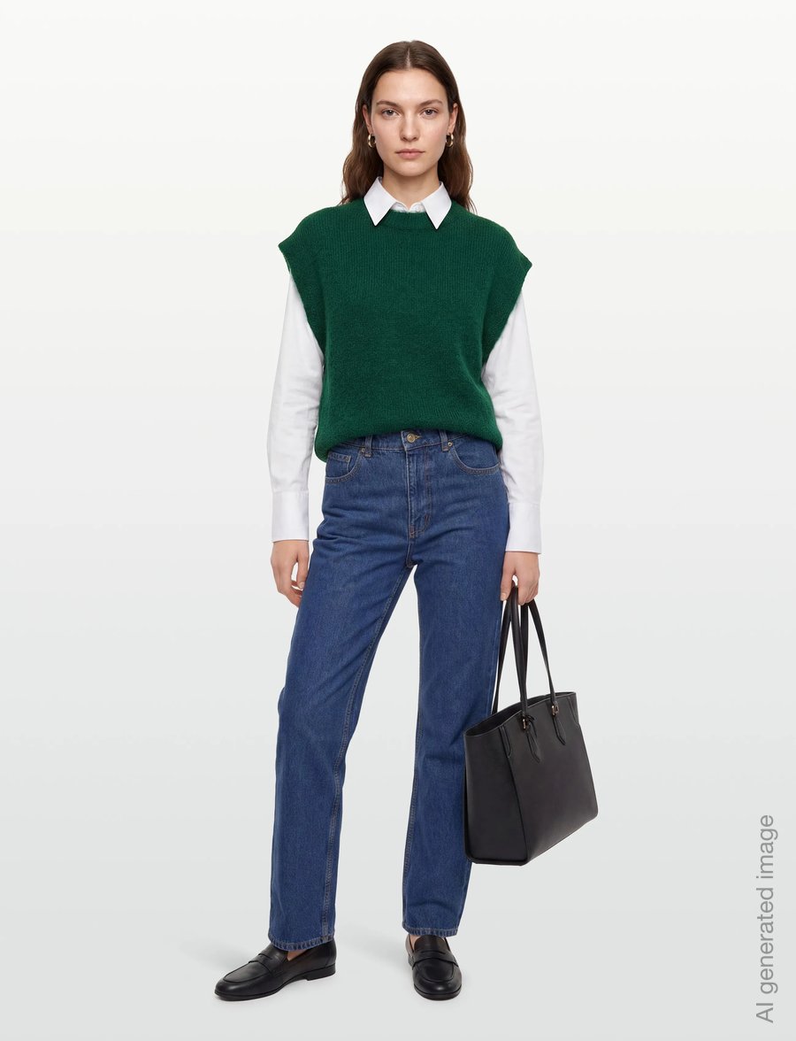 A-View - Patrisia knit vest - knitted vests - 858 dark green - 0