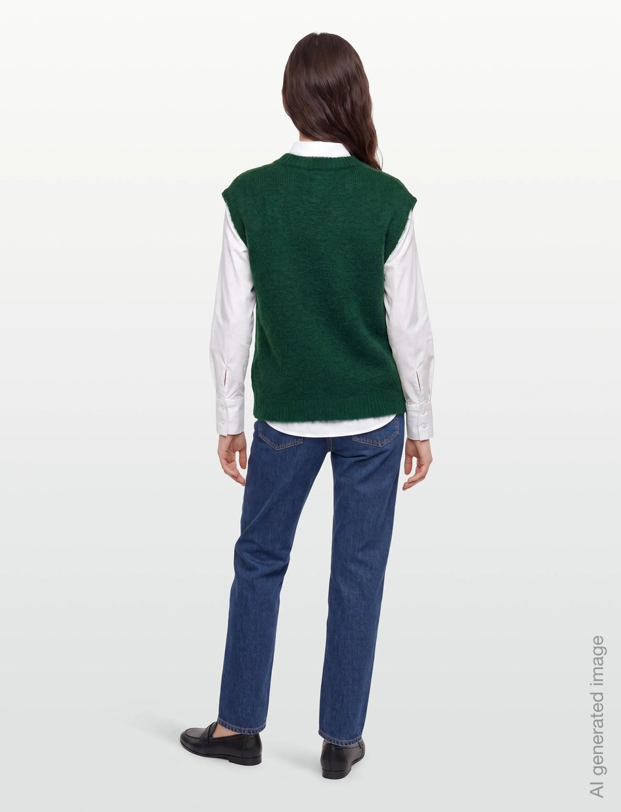 A-View - Patrisia knit vest - knitted vests - 858 dark green - 4