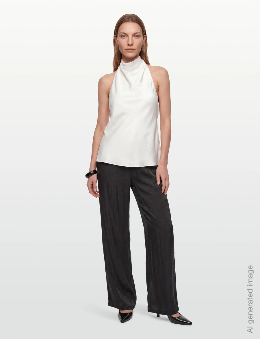 A-View - Vilja pants - vida byxor - 999 black - 0