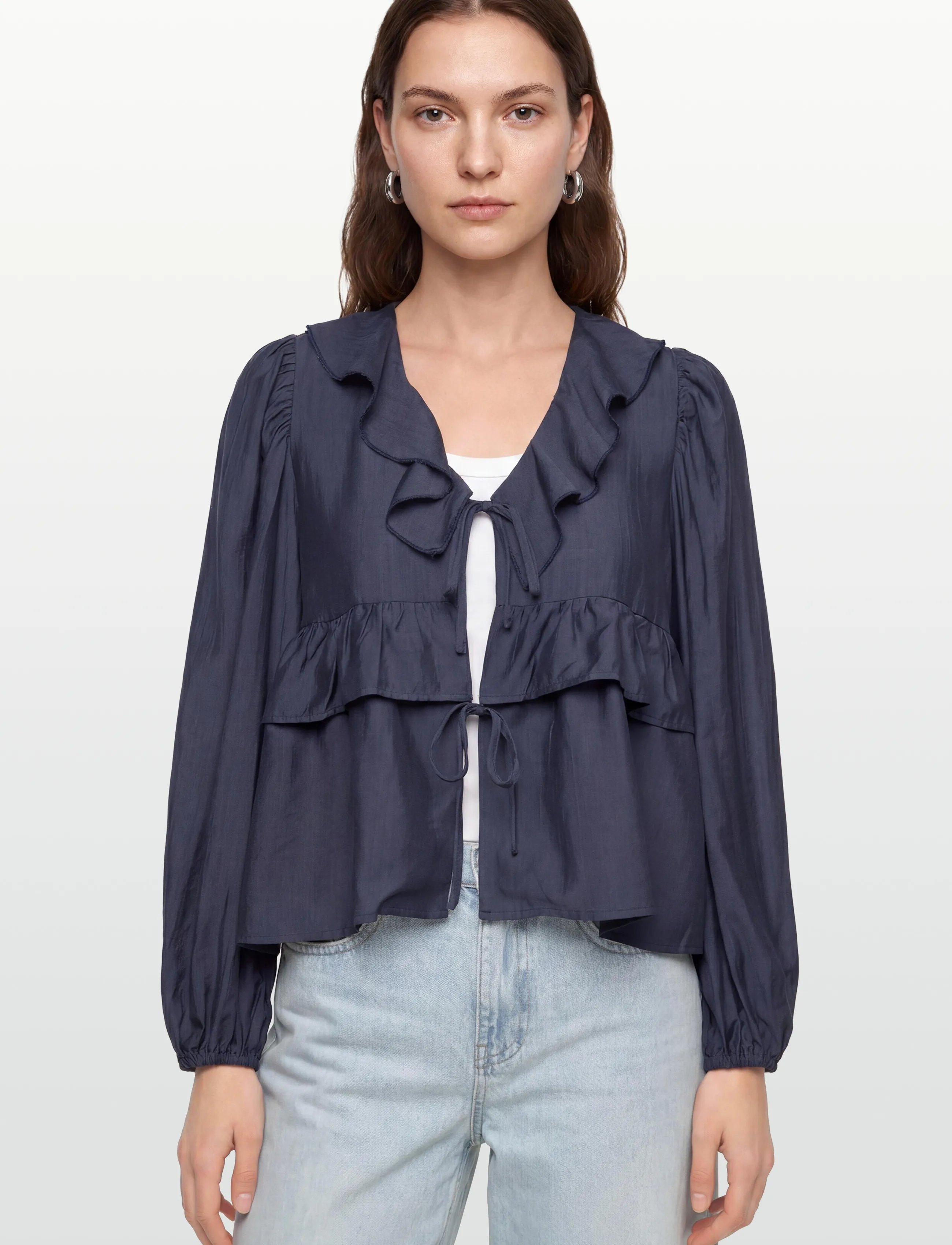 A-View - Charlotte blouse - långärmade blusar - 699 navy - 3