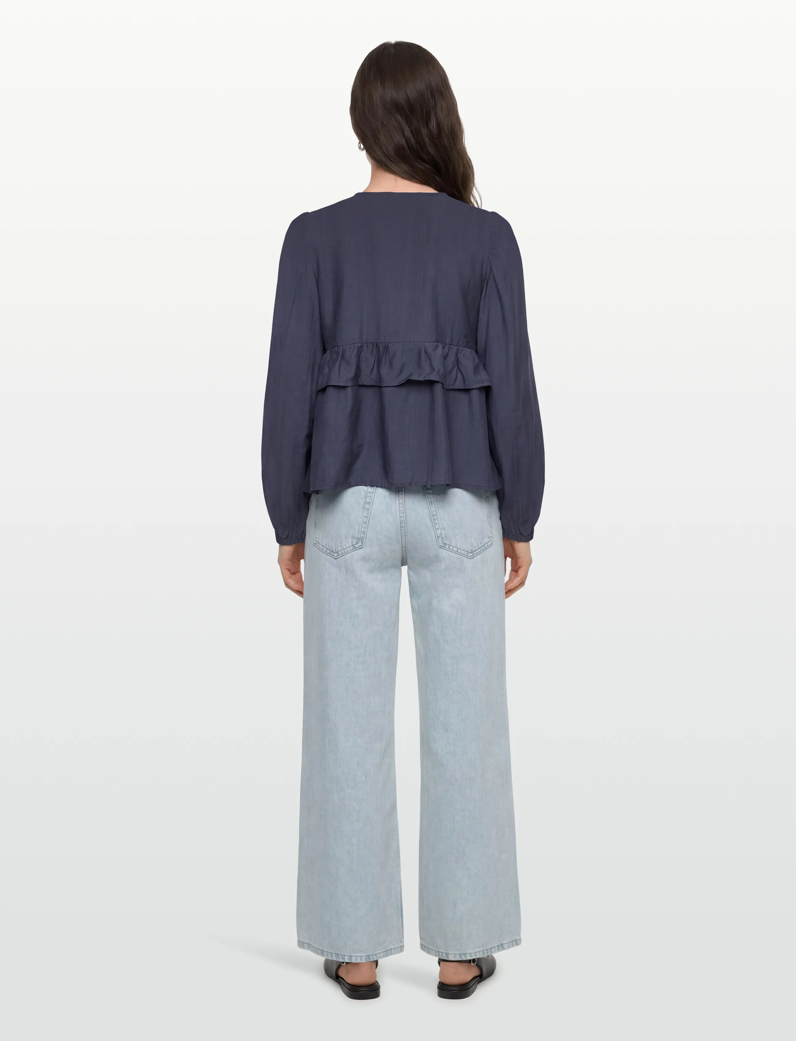A-View - Charlotte blouse - långärmade blusar - 699 navy - 4