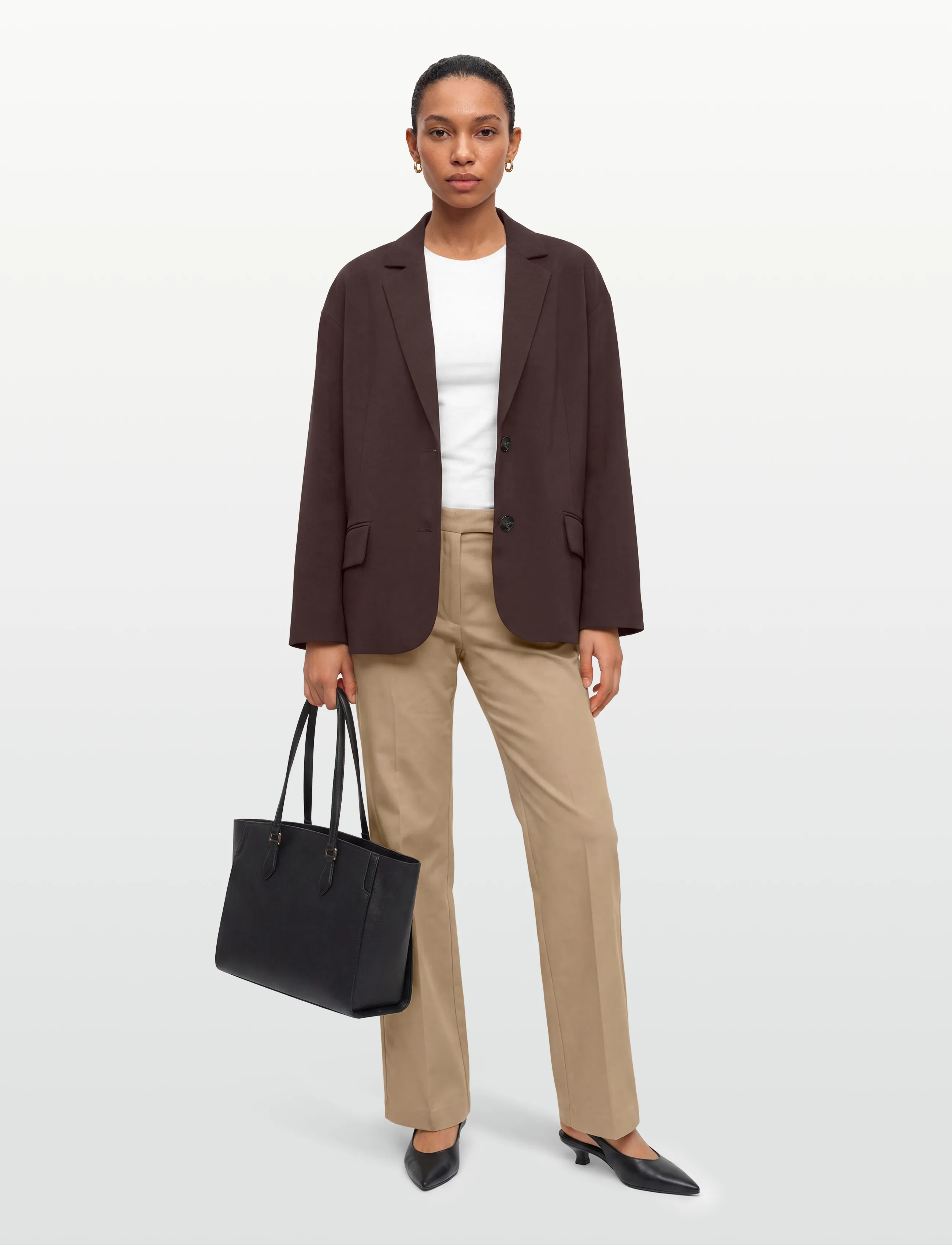 A-View Allium Blazer, 42, Brown, Blazere > Enkeltradede Blazere, Dame