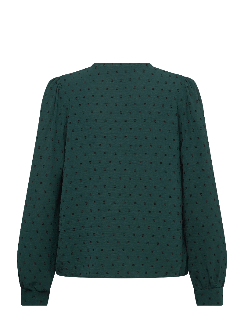 A-View - Sif long sleeve blouse - langärmlige blusen - 858 dark green - 1