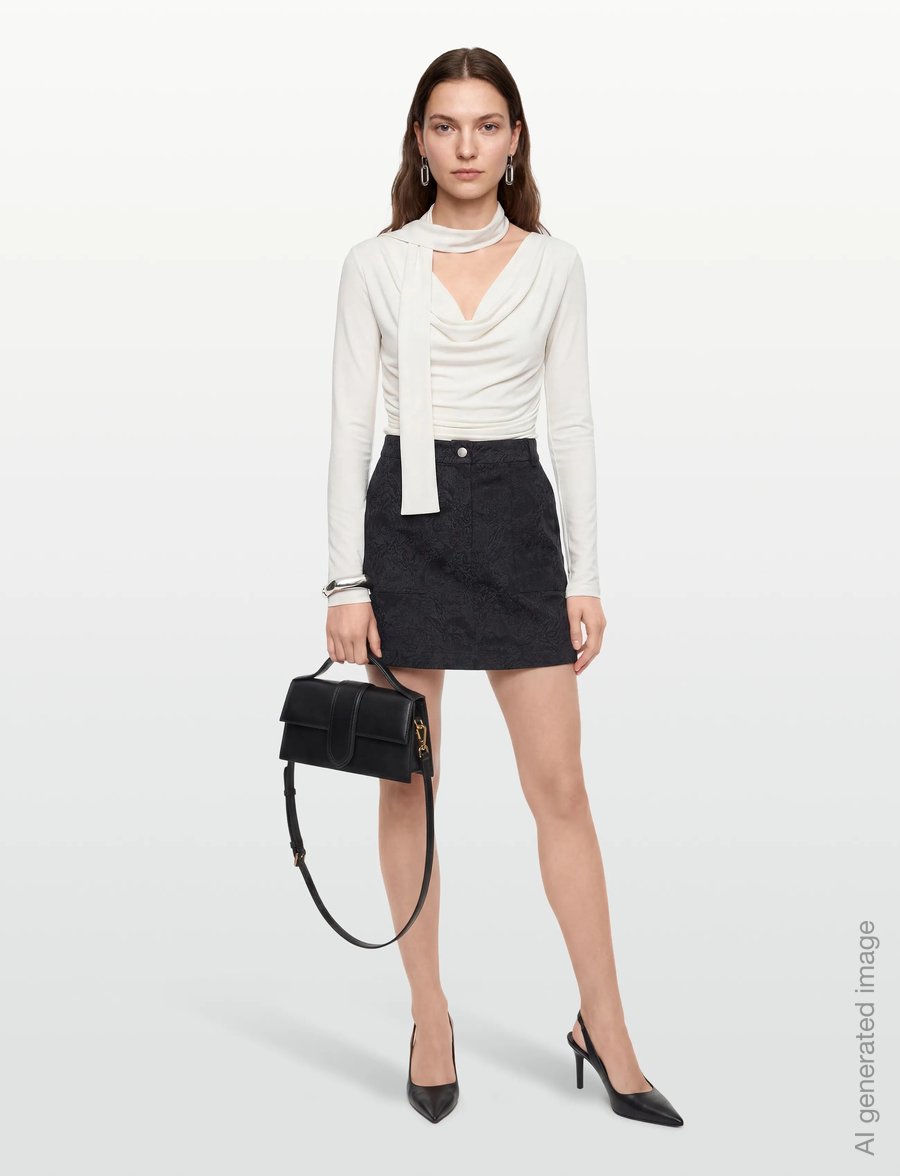 A-View - Amelia skirt - teksaseelikud - 999 black - 0