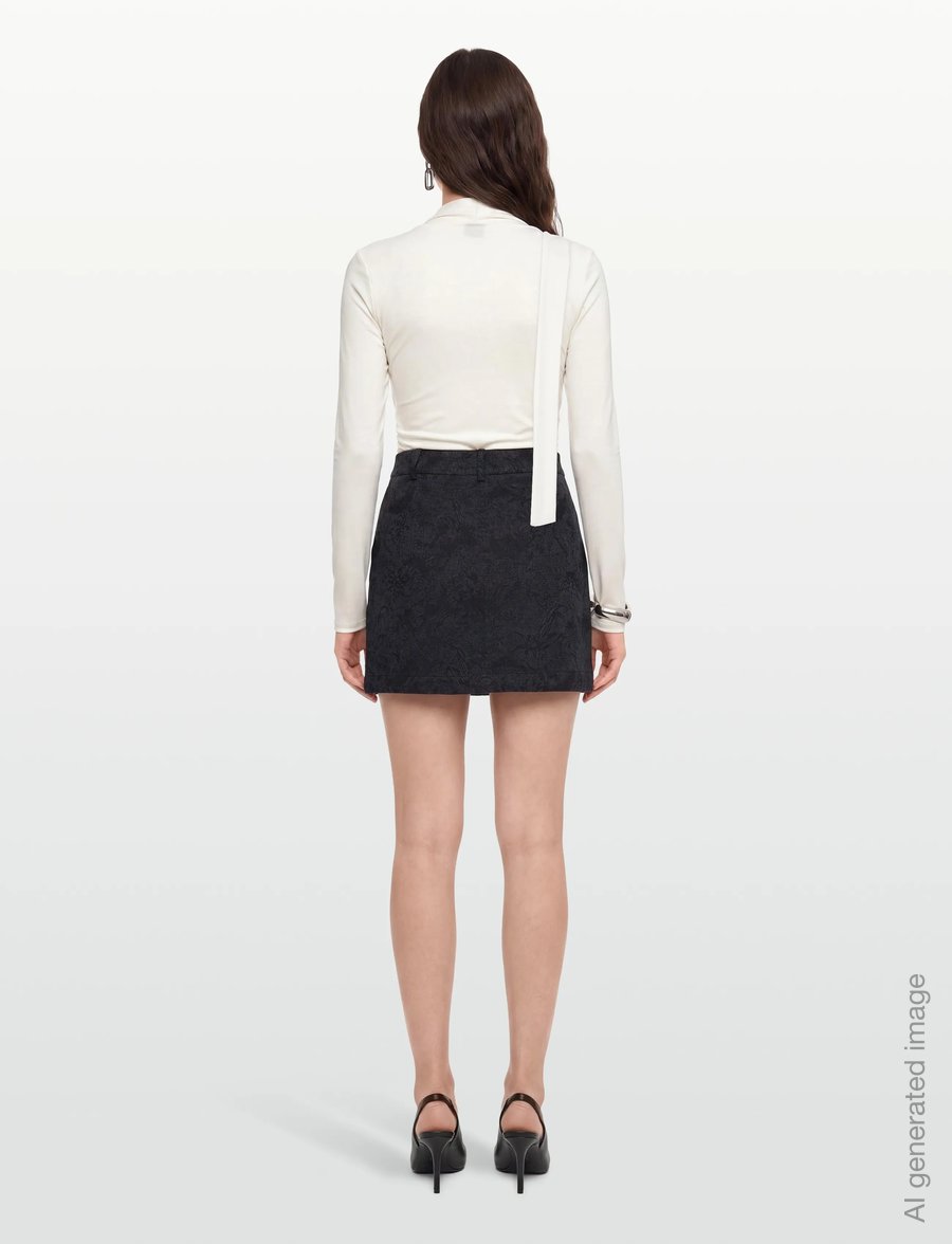 A-View - Amelia skirt - teksaseelikud - 999 black - 4