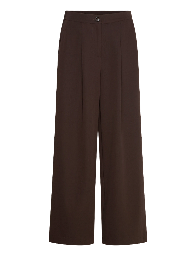 A-View - Allium pants - kostymbyxor - dark brown - 0