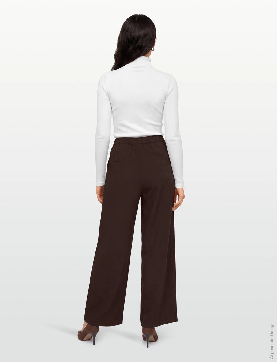 A-View - Allium pants - anzugshosen - dark brown - 4
