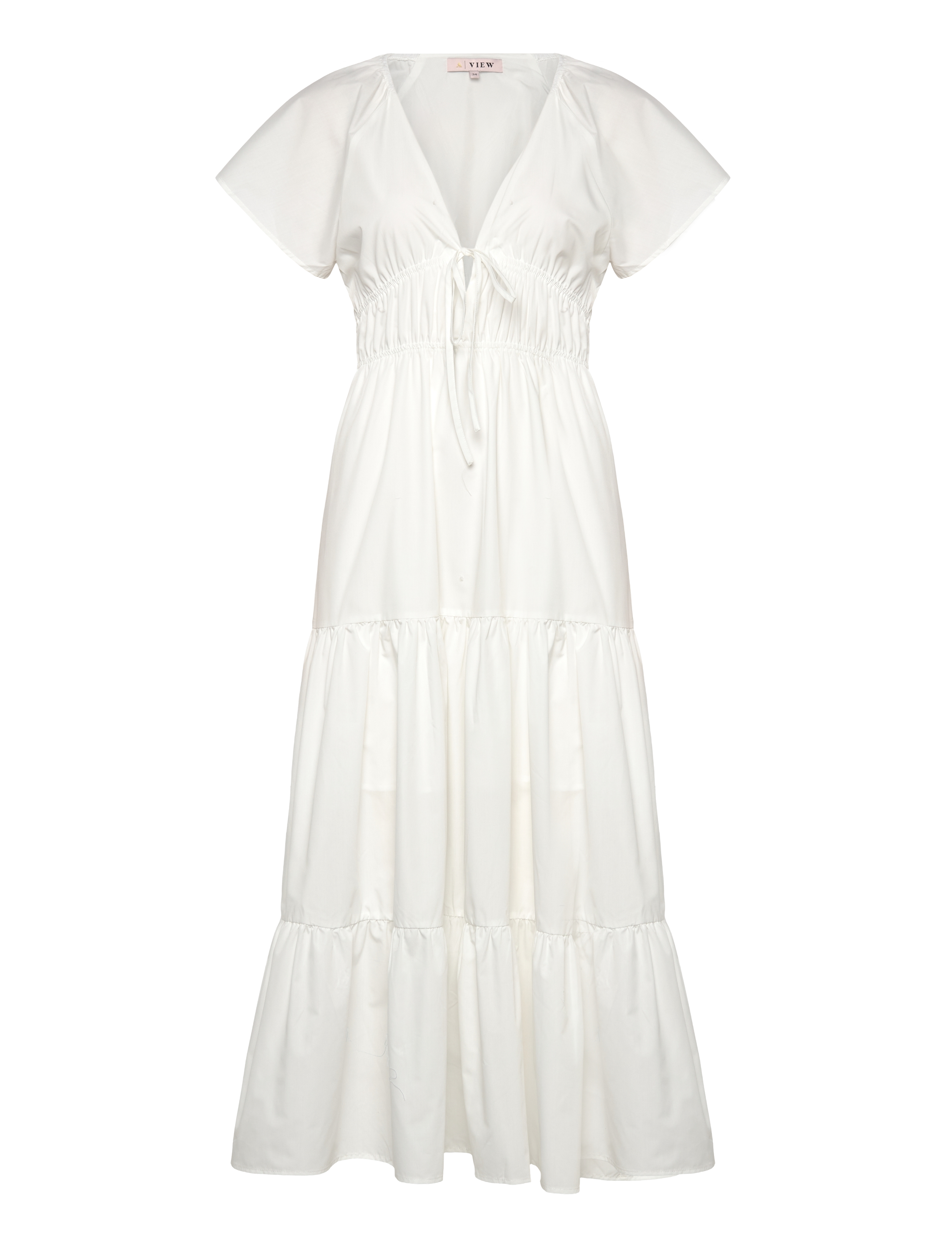 A-VIEW Fransisko Maxi Kleid Weiß - 36 - Damen