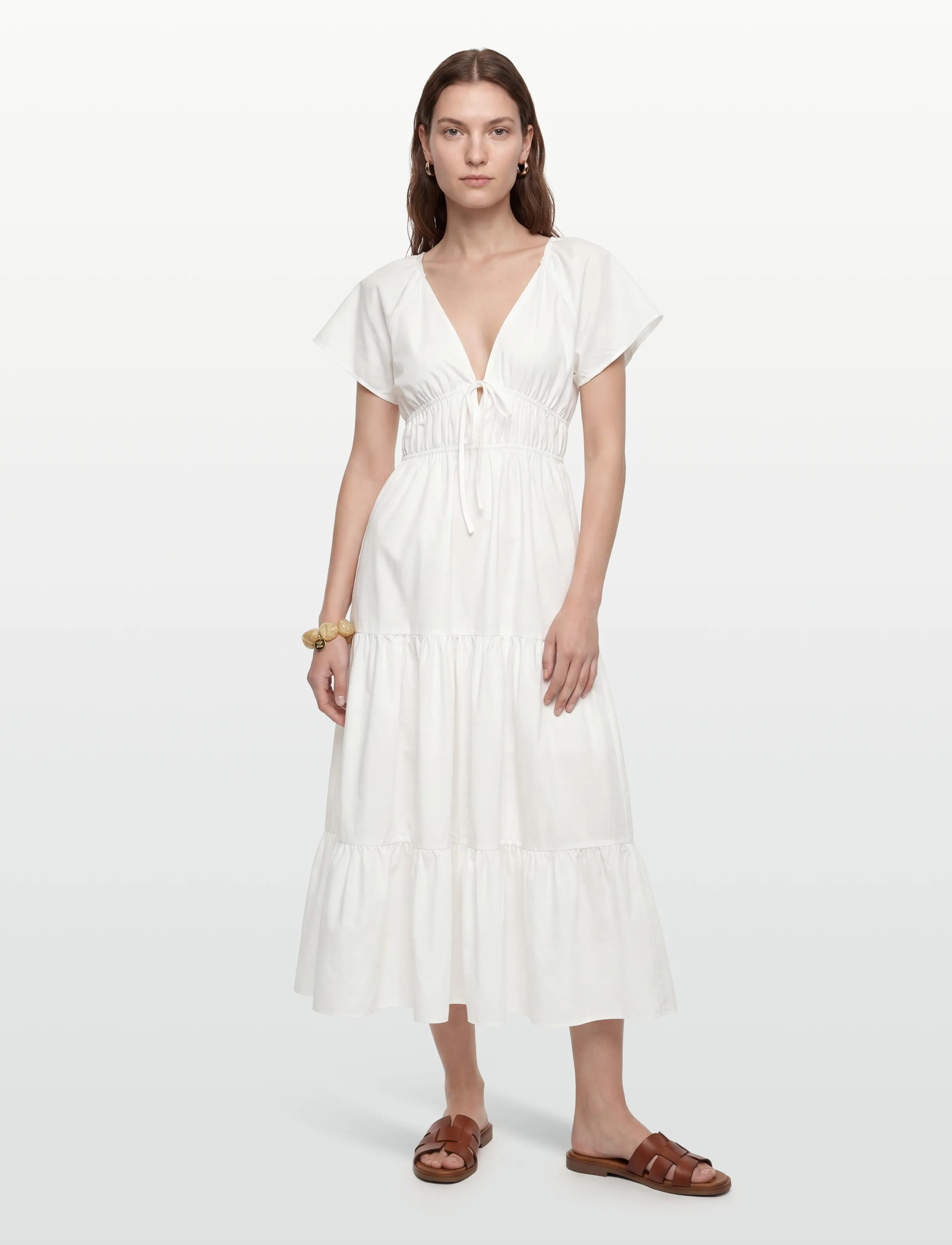 A-View Fransisko Maxi Dress, 42, White, Kjoler > Maxikjole, Dame