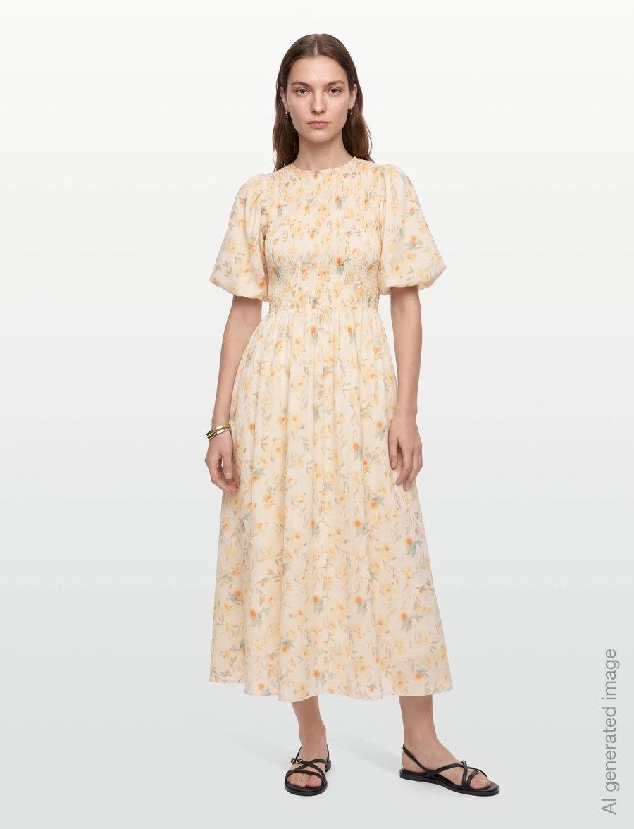 A-View - Tabita dress - summer dresses - sand/yellow - 0