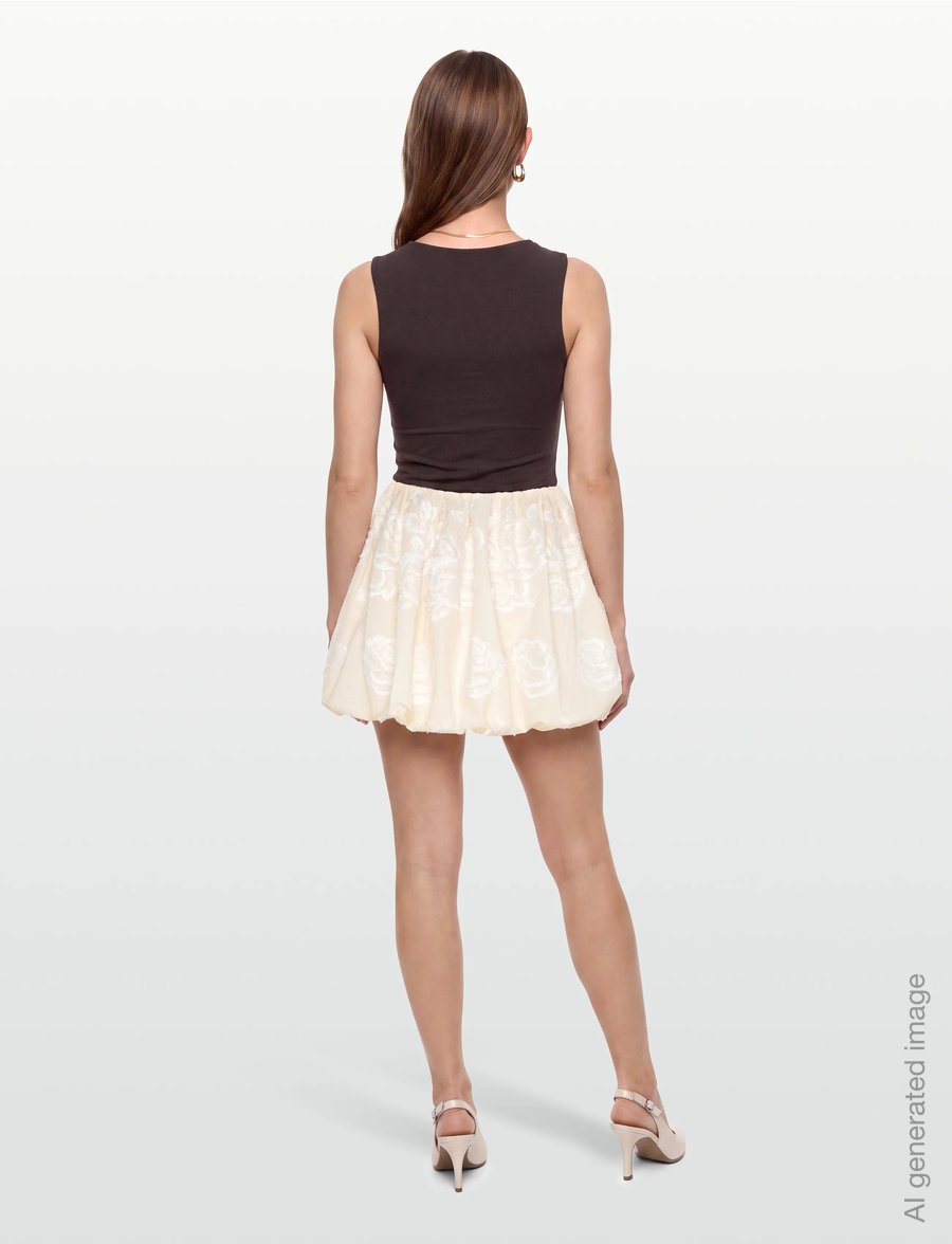 A-View - Rosamarie skirt - trumpi sijonai - light sand - 4
