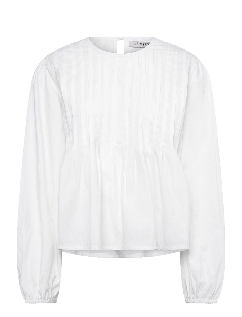 A-View - Saga Long Sleeve Blouse - langärmlige blusen - 000 white - 0