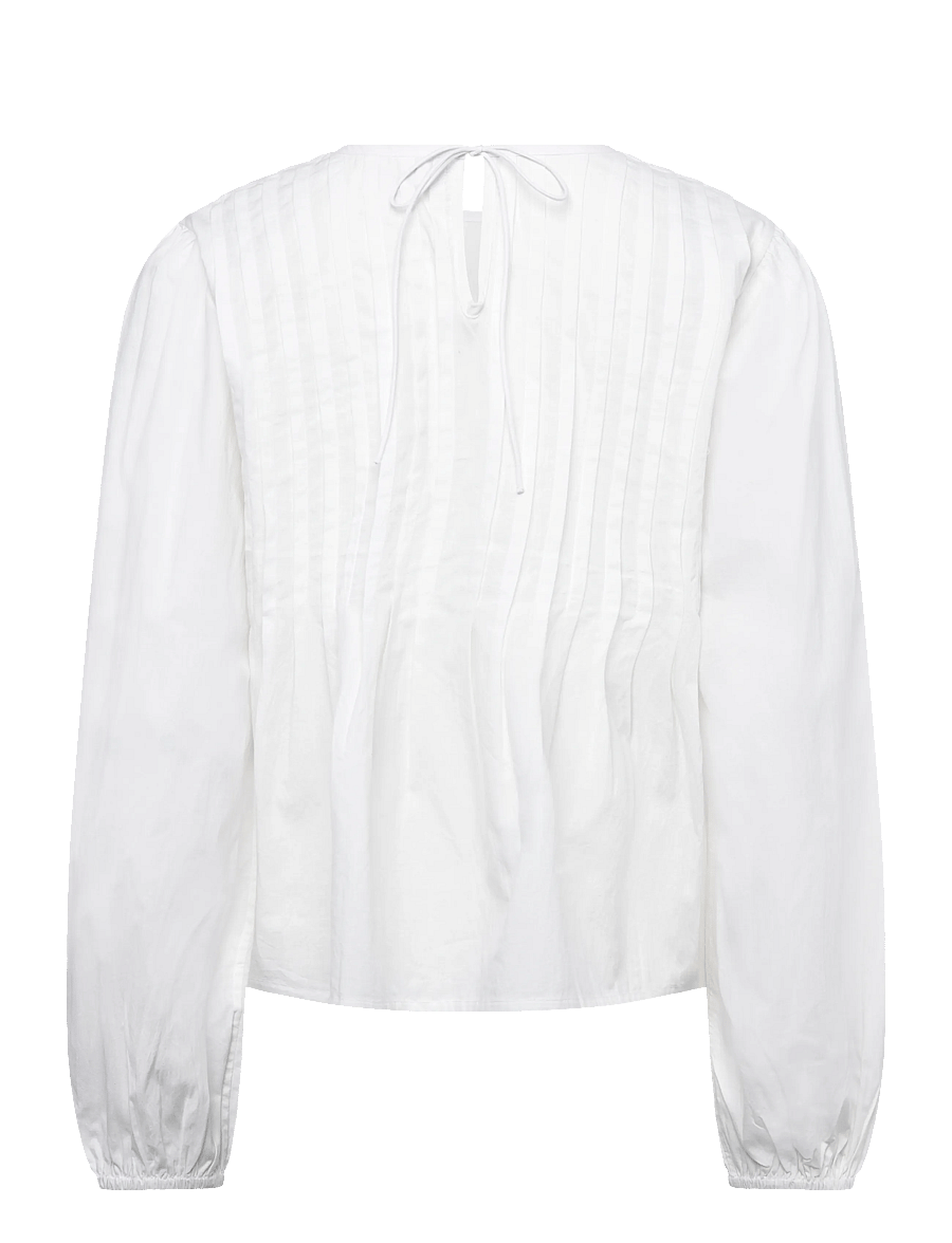 A-View - Saga Long Sleeve Blouse - pikkade varrukatega pluusid - 000 white - 1