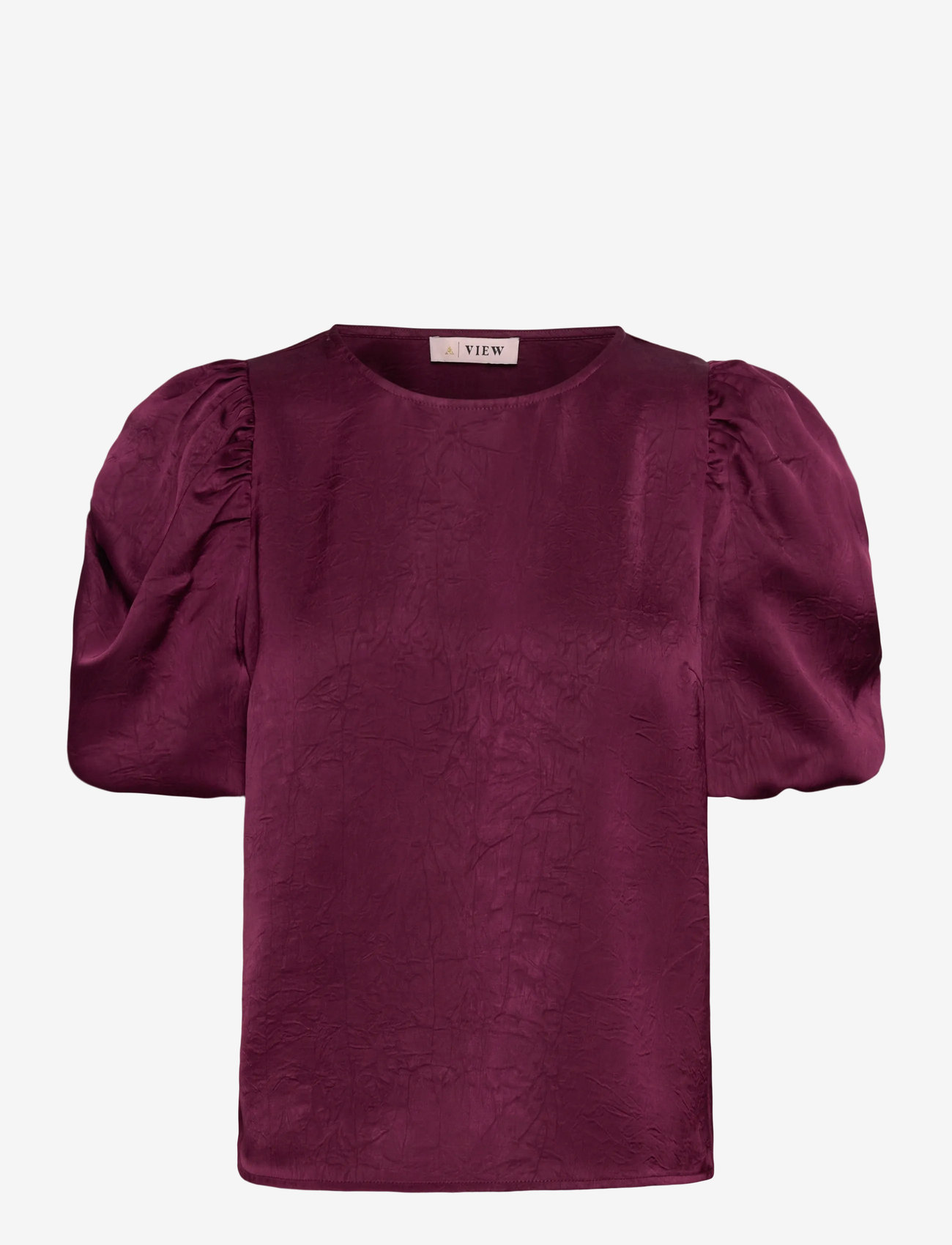 A-View - Sinda Blouse - lühikeste varrukatega pluusid - bordeaux - 0