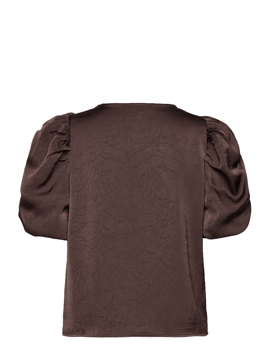 A-View - Sinda Blouse - short-sleeved blouses - brown - 1