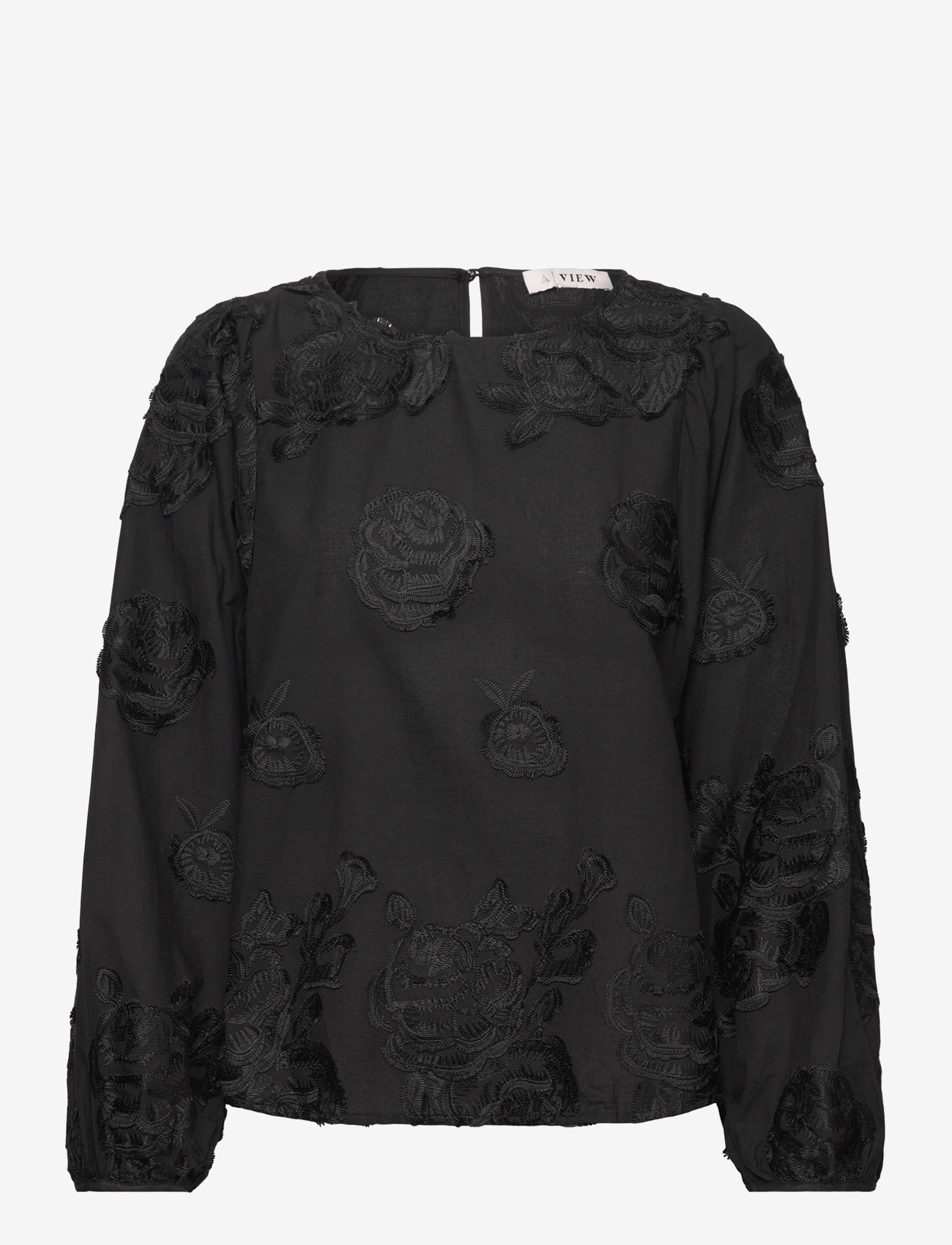 A-View - Rosamarie blouse - långärmade blusar - 999 black - 0