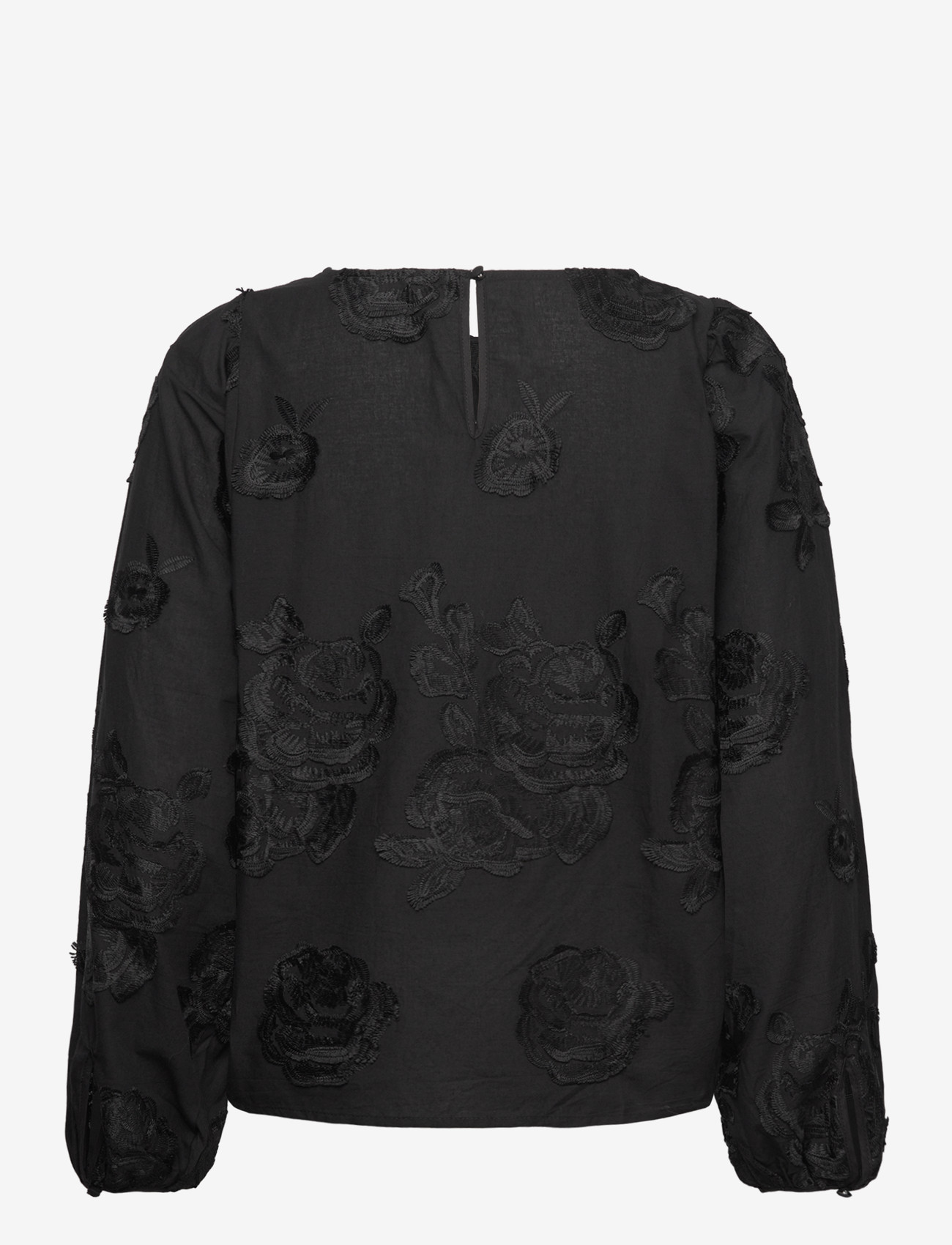 A-View - Rosamarie blouse - långärmade blusar - 999 black - 1