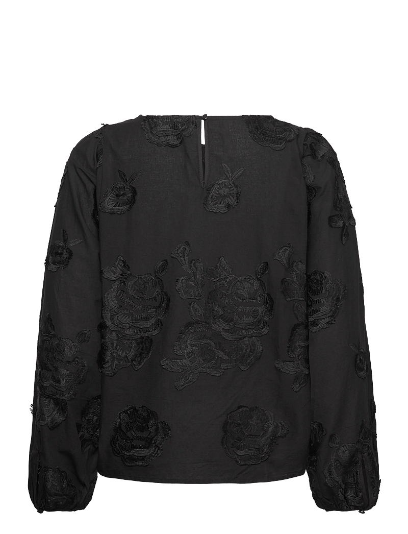 A-View - Rosamarie blouse - långärmade blusar - 999 black - 1