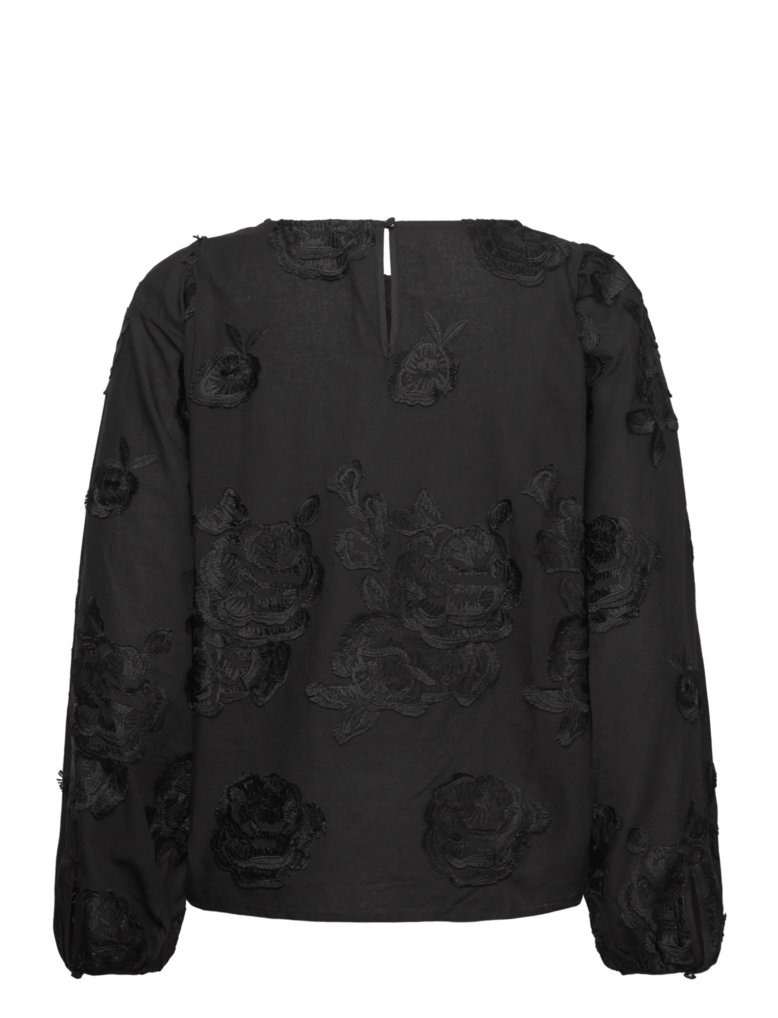 A-View - Rosamarie blouse - langärmlige blusen - 999 black - 1