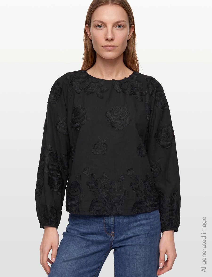 A-View - Rosamarie blouse - langärmelige blusen - 999 black - 3