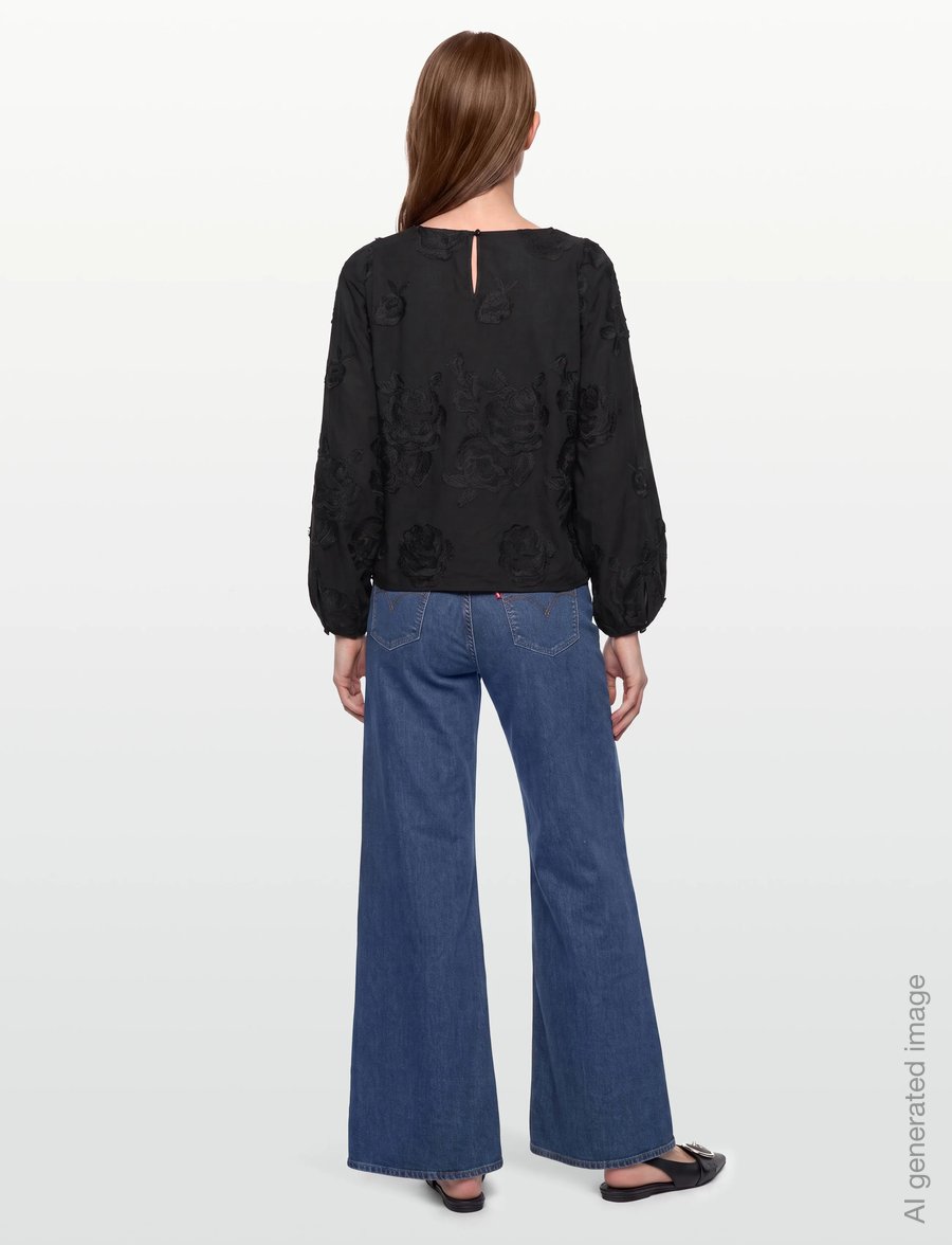 A-View - Rosamarie blouse - langärmelige blusen - 999 black - 4