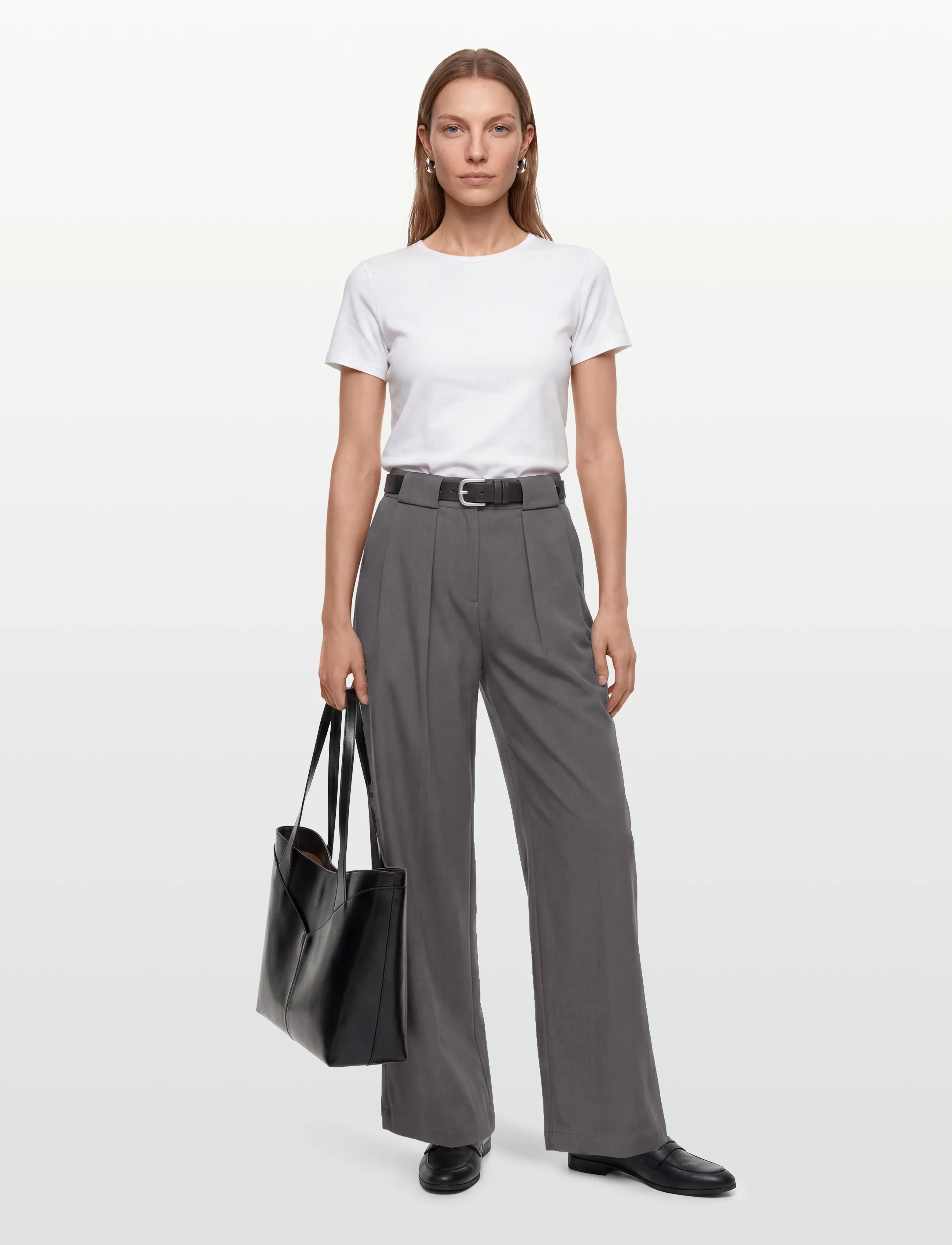 A-View Fiona Pants, 34, Grey, Bukser > Brede Ben, Dame
