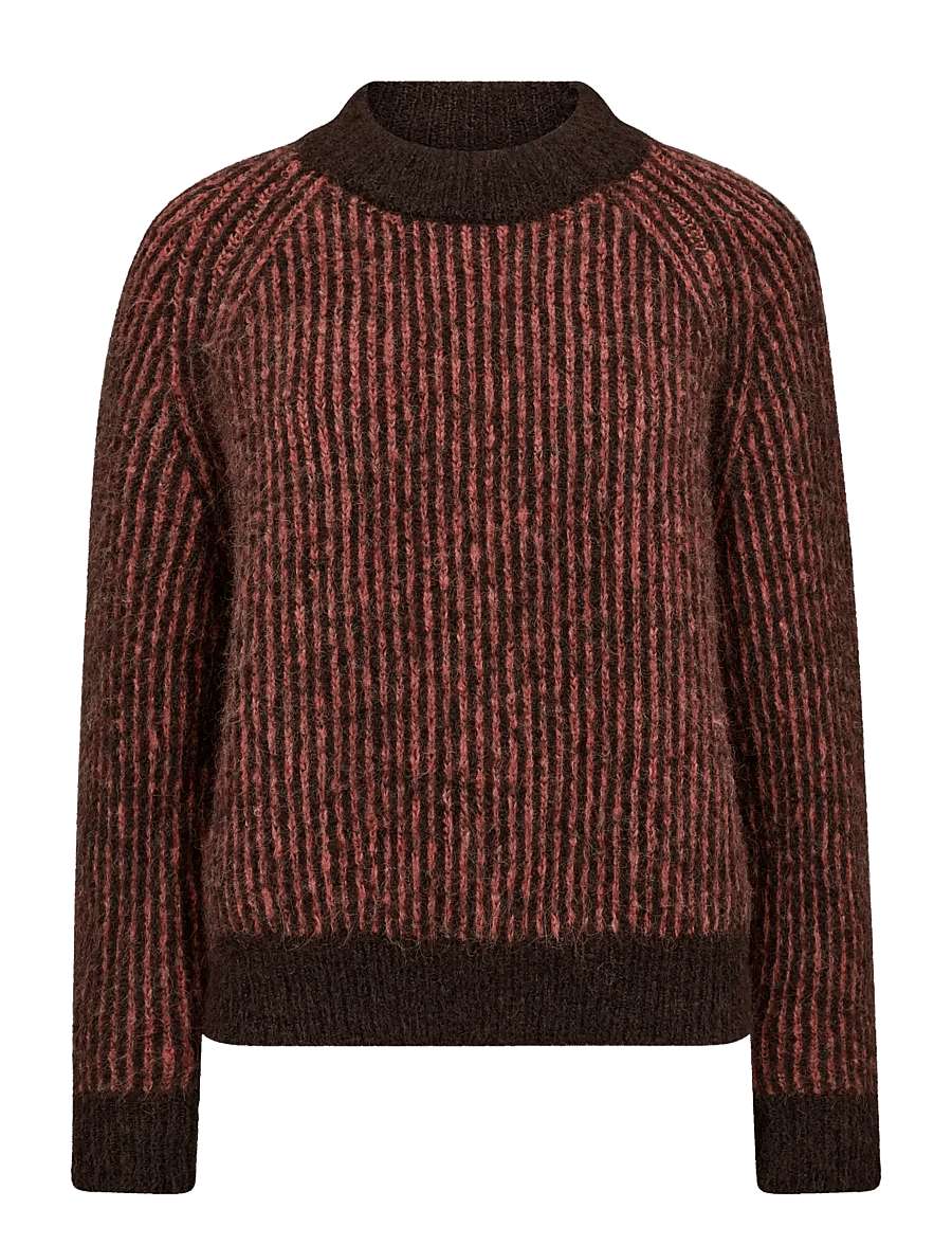 A-View - Senna knit pullover - stickade tröjor - brown/orange - 1