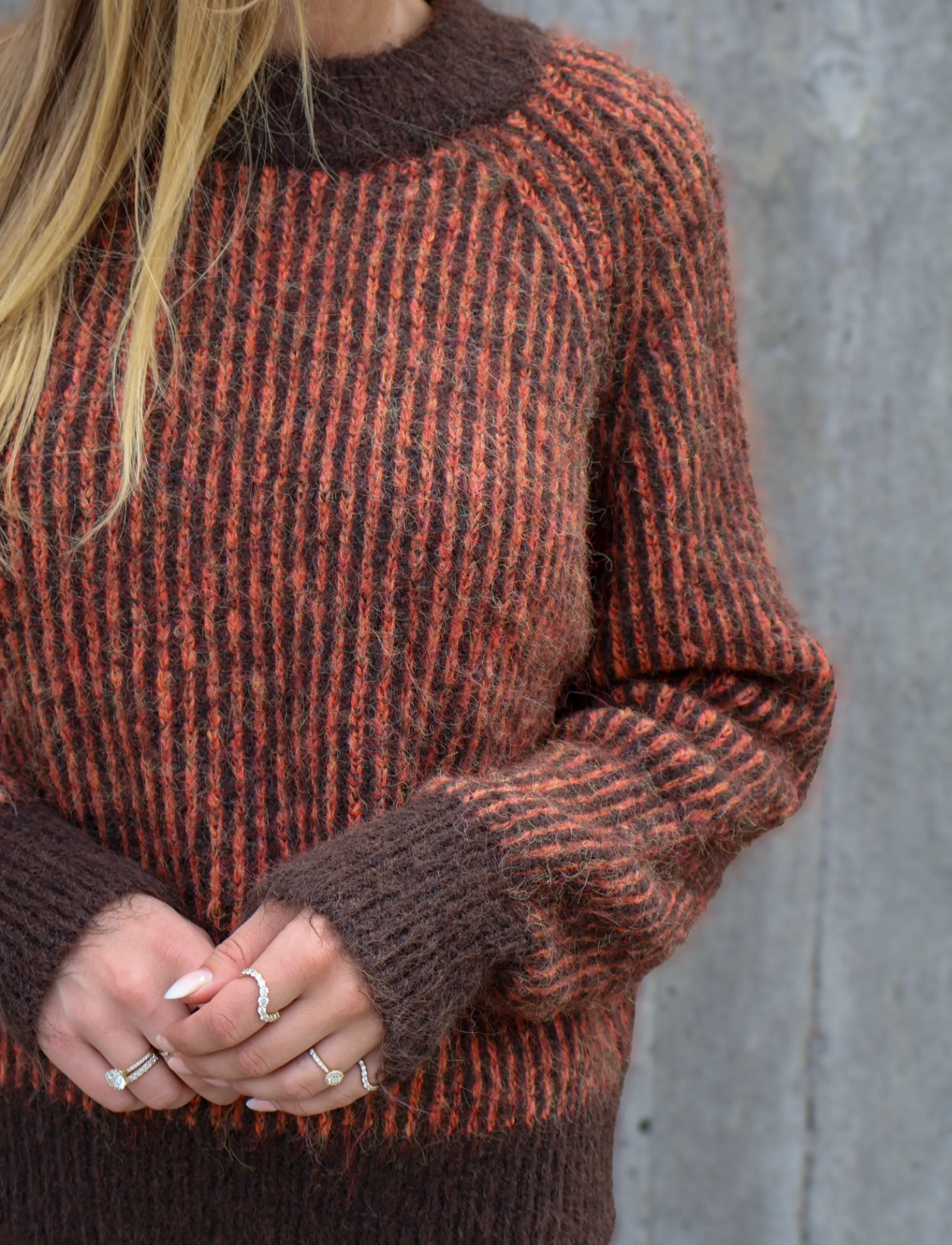 A-View - Senna knit pullover - stickade tröjor - brown/orange - 4