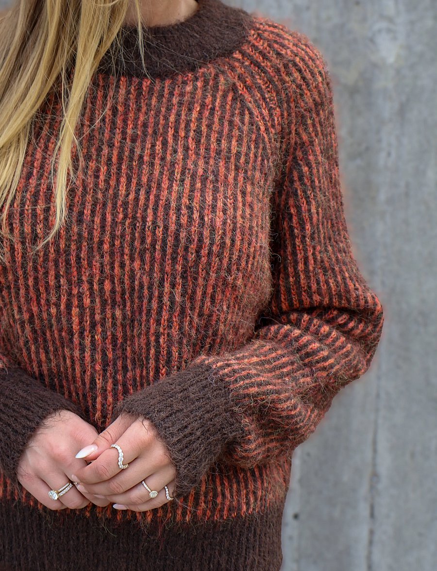 A-View - Senna knit pullover - stickade tröjor - brown/orange - 4