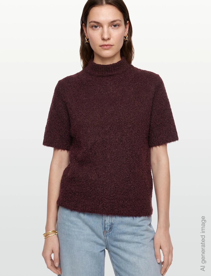 A-View - Dinea knit pullover - striktrøjer - 042 bordeaux - 3