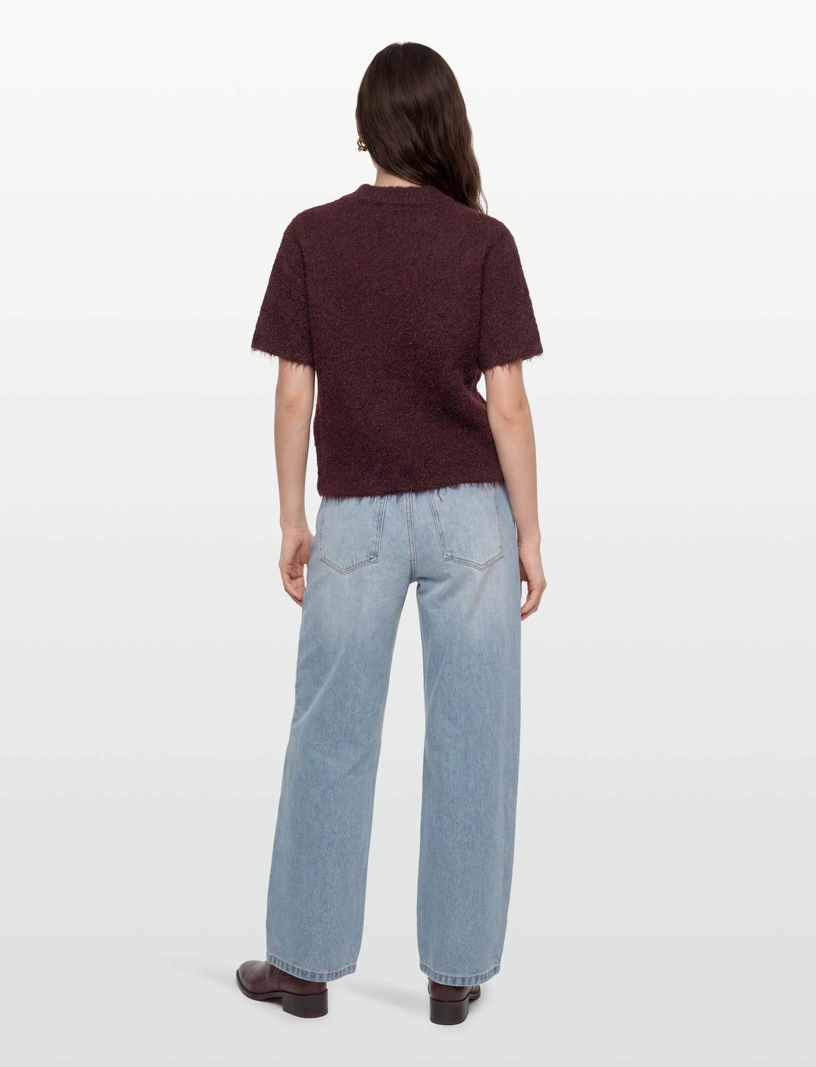 A-View - Dinea knit pullover - pullover - 042 bordeaux - 4