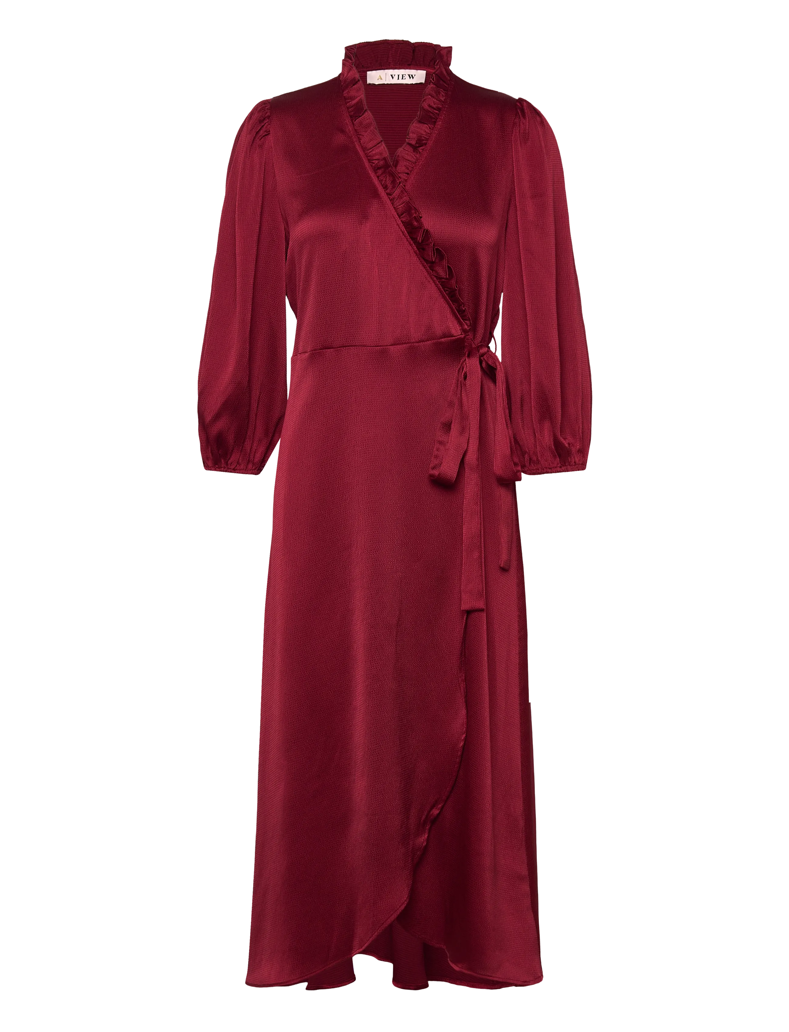 A-View Peony 3/4 Sleeve Dress, 34, Dresses, Burgunderrot - Evening Frauen