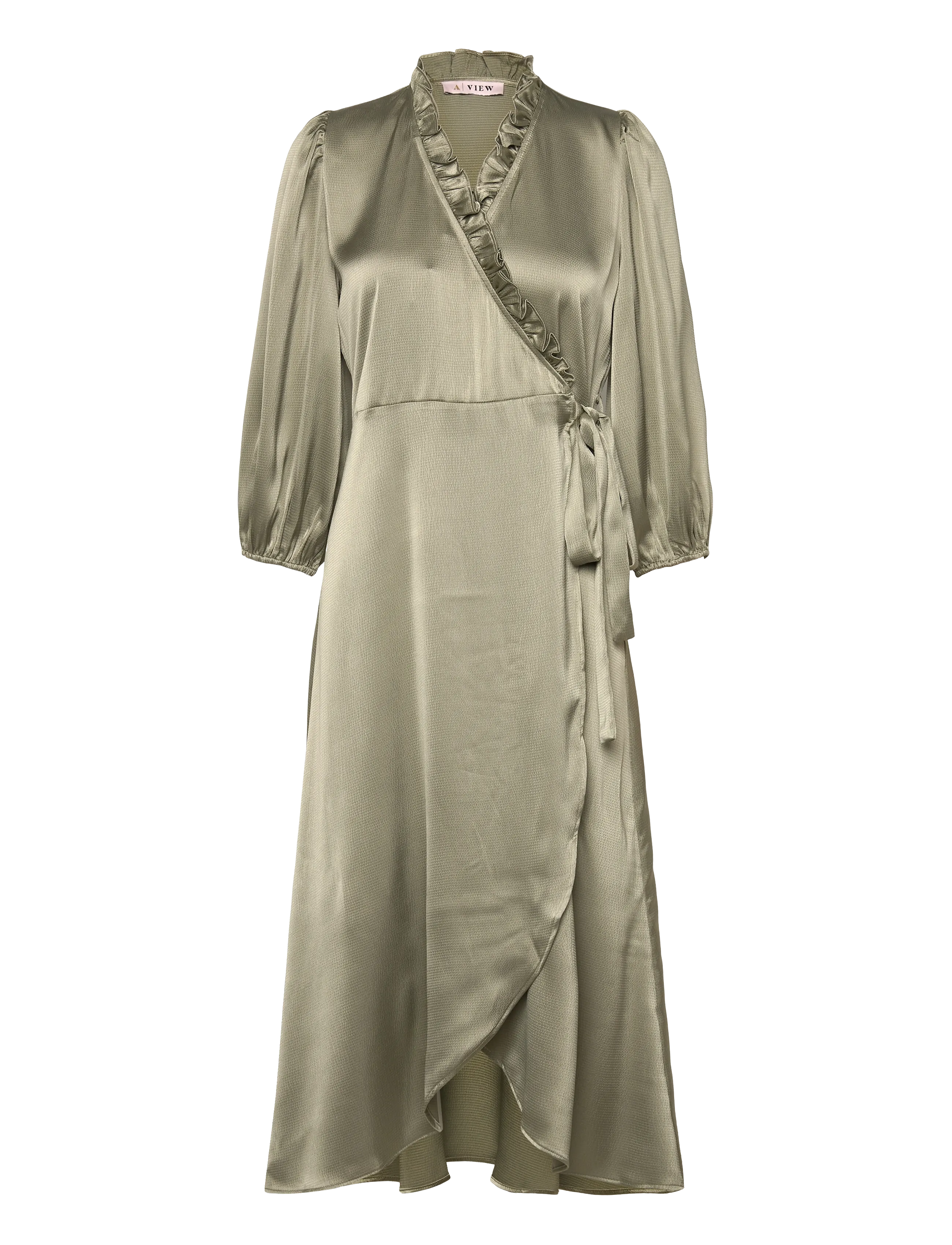 A-View Peony 3/4 Sleeve Dress, 34, Dresses, Khakigrün - Evening Frauen